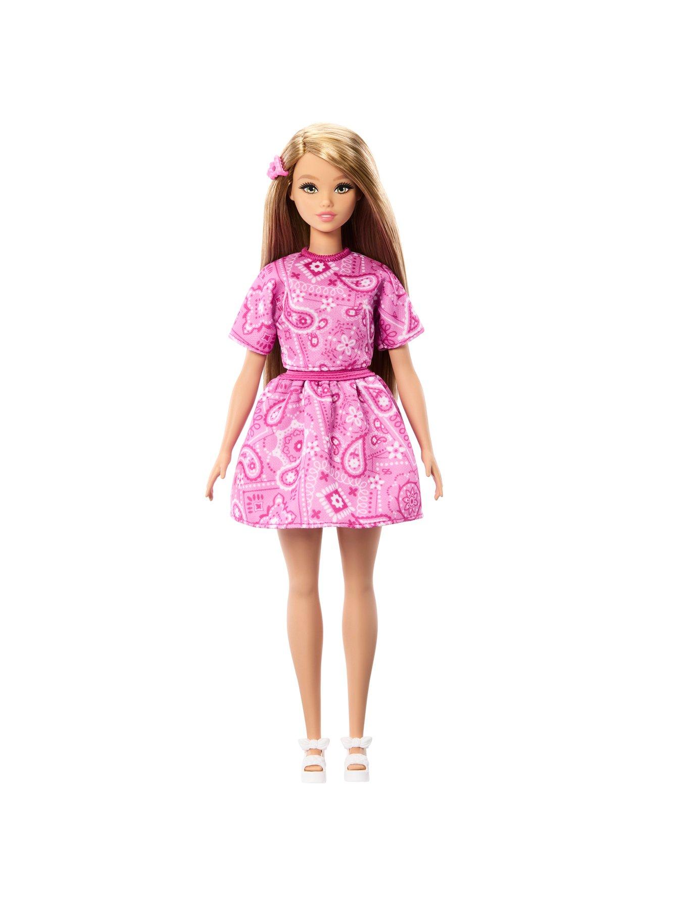 Image 6 of 7 of Barbie Barbie Fashionistas Style Doll #249 in Pink Paisley Outfit