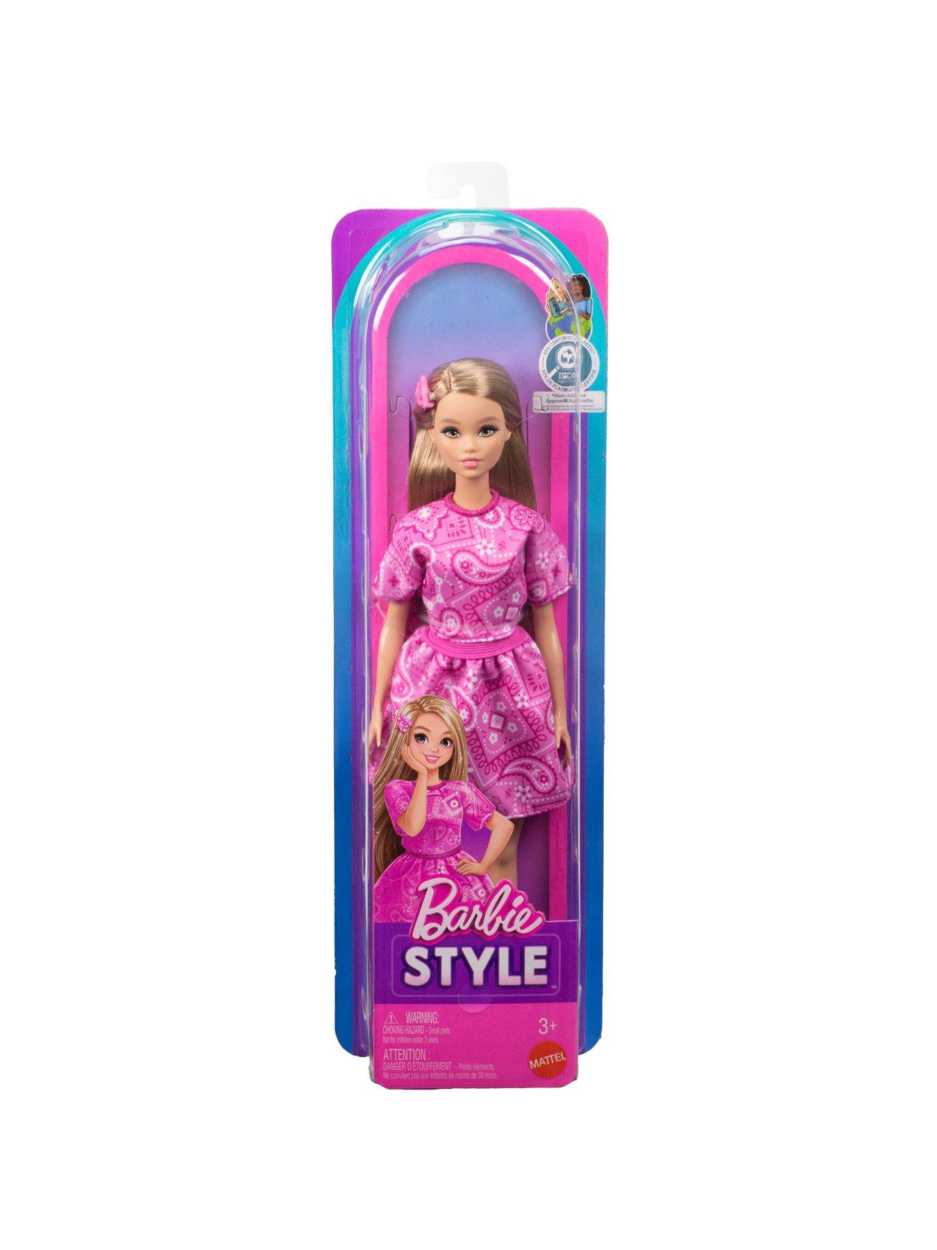 Image 7 of 7 of Barbie Barbie Fashionistas Style Doll #249 in Pink Paisley Outfit
