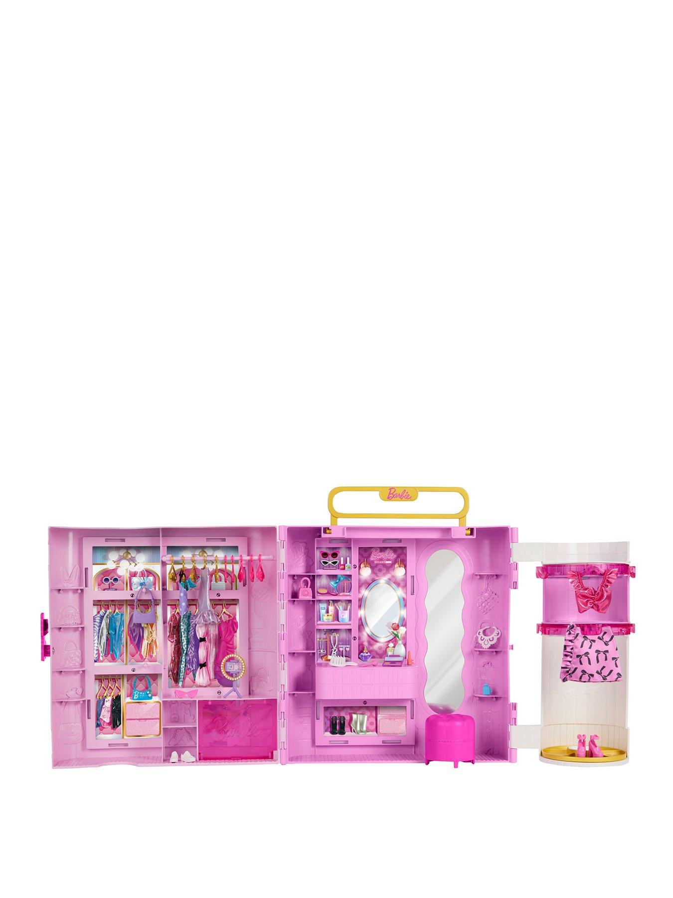 Image 1 of 6 of Barbie <p>Deluxe Style Closet Playset with Spin &amp; Style Dressing Room, Vanity Area, 4 Fashions and 20+ Pieces</p>