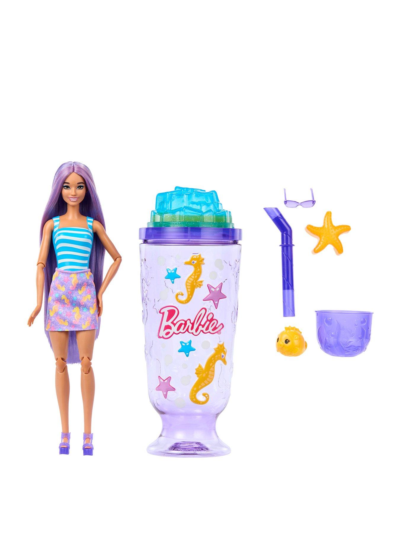 Image 1 of 7 of Barbie <p>Pop Reveal&trade; Sea Slushy Series Fashion Doll with Pet, 8 Surprises, Sensory Slime and Colour-Change Hair</p>