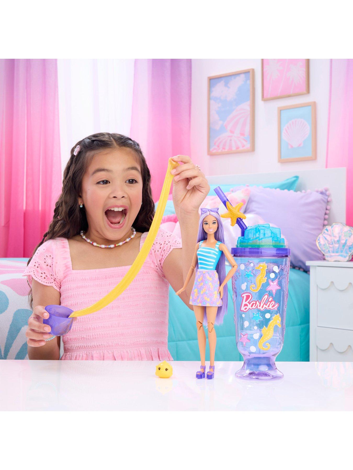 Image 2 of 7 of Barbie <p>Pop Reveal&trade; Sea Slushy Series Fashion Doll with Pet, 8 Surprises, Sensory Slime and Colour-Change Hair</p>