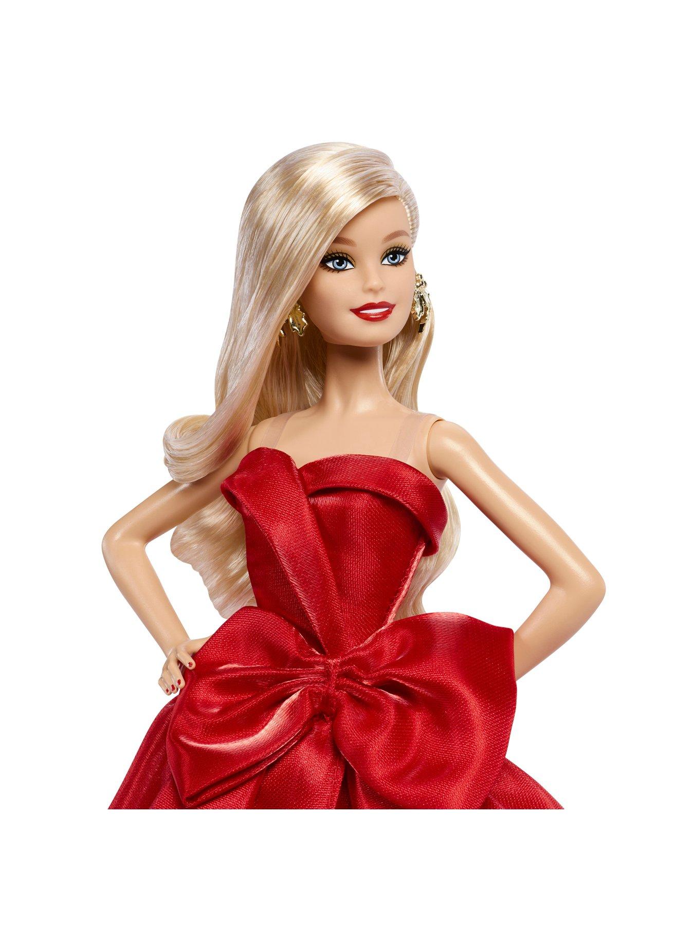 Image 4 of 7 of Barbie 2026 Holiday Barbie&reg; Fashion Doll with Red Gown, Doll Stand &amp; Certificate of Authenticity<br /><br />&nbsp;