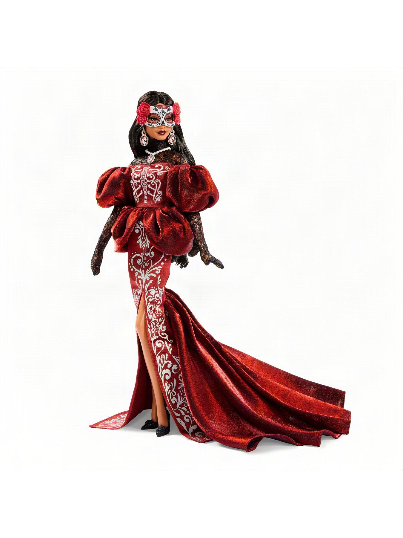 Image 3 of 6 of Barbie 2026 D&iacute;a De Muertos Collectible Barbie Doll with Satin Mermaid Dress &amp; Removable Calavera Mask<br /><br />&nbsp;