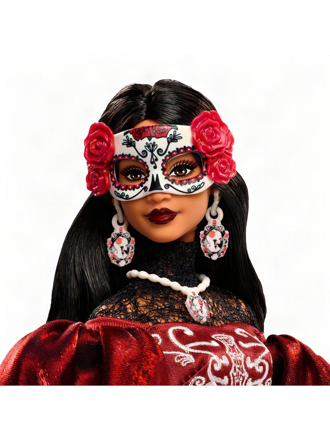 Image 4 of 6 of Barbie 2026 D&iacute;a De Muertos Collectible Barbie Doll with Satin Mermaid Dress &amp; Removable Calavera Mask<br /><br />&nbsp;