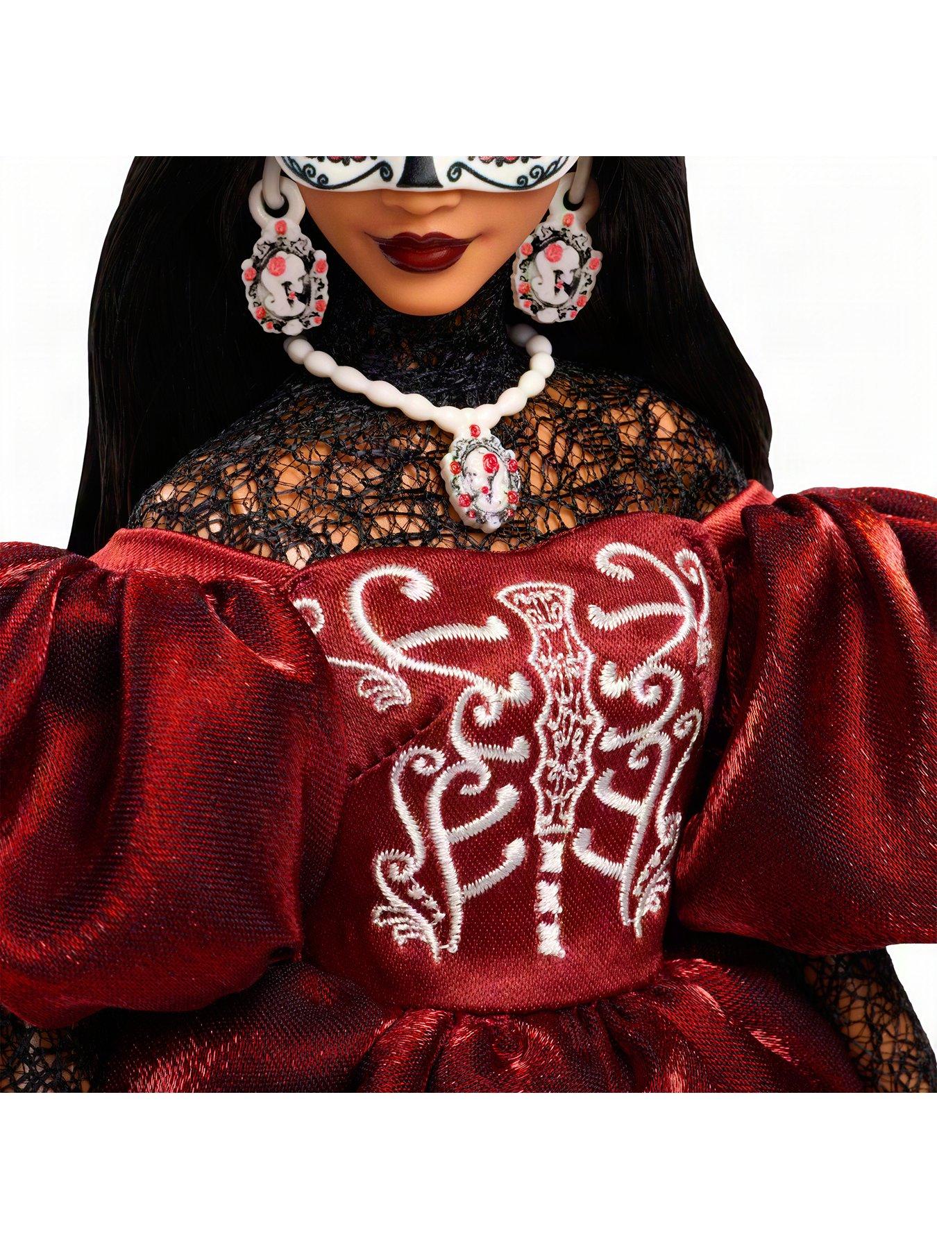 Image 5 of 6 of Barbie 2026 D&iacute;a De Muertos Collectible Barbie Doll with Satin Mermaid Dress &amp; Removable Calavera Mask<br /><br />&nbsp;