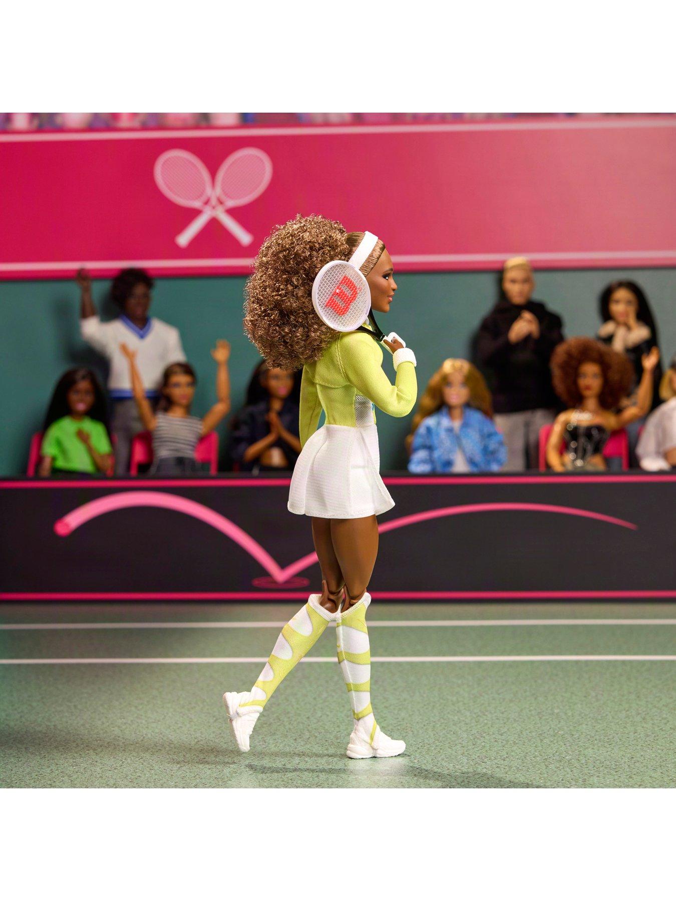 Image 5 of 7 of Barbie Serena Williams Collectible Fashion Doll with Tennis Racket and Ball