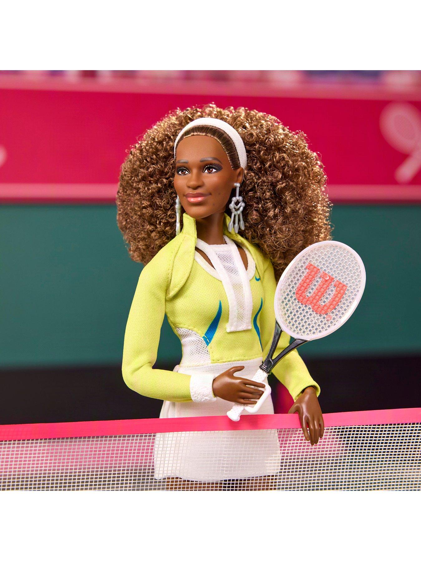 Image 6 of 7 of Barbie Serena Williams Collectible Fashion Doll with Tennis Racket and Ball