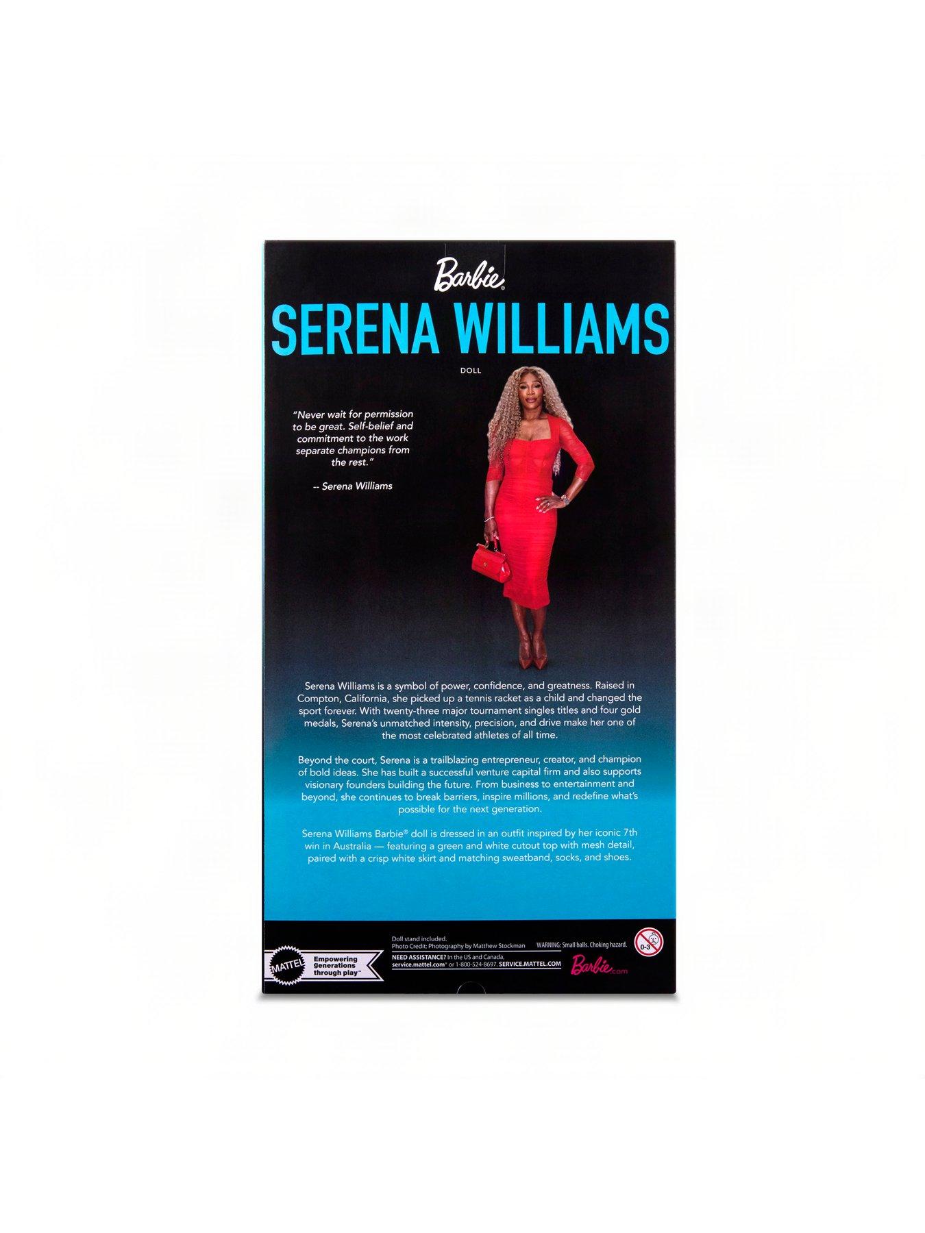 Image 7 of 7 of Barbie Serena Williams Collectible Fashion Doll with Tennis Racket and Ball