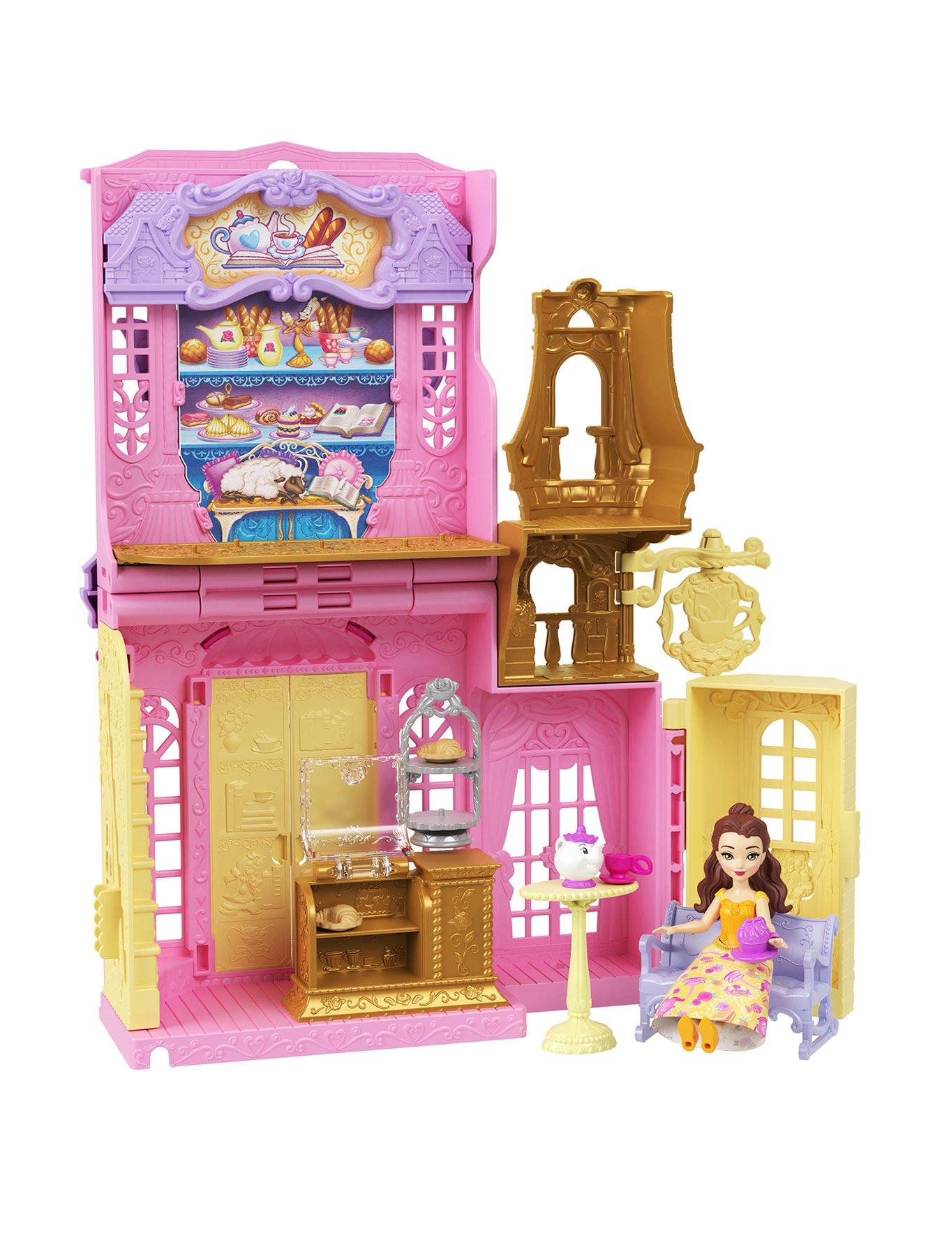 Image 1 of 7 of Disney Princess <p>Belle Tea Shop Playset with Small Doll, Mrs. Potts Figure, Furniture and Accessories</p>