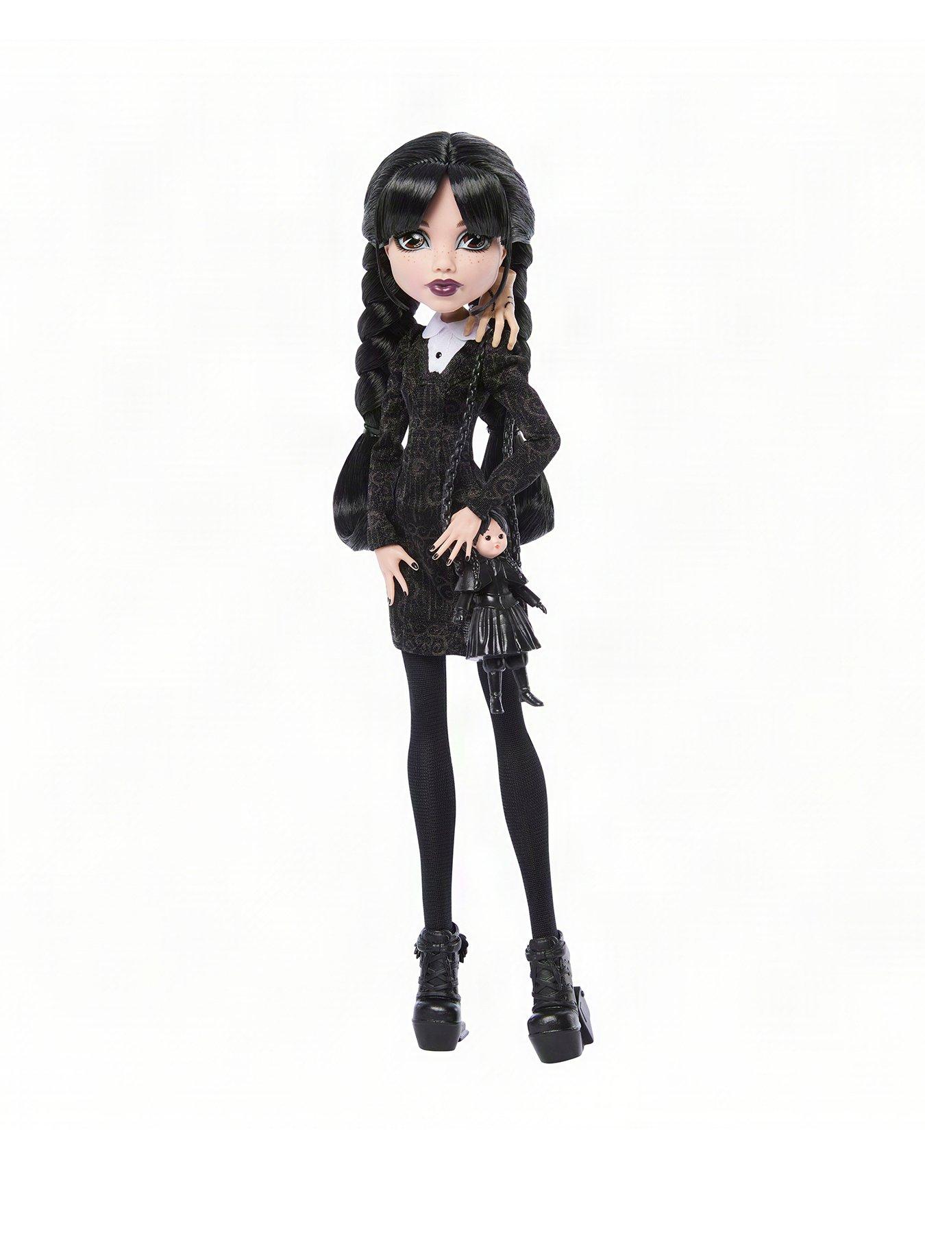 Image 1 of 7 of Monster High Poseable Wednesday Addams Doll Fashion Doll