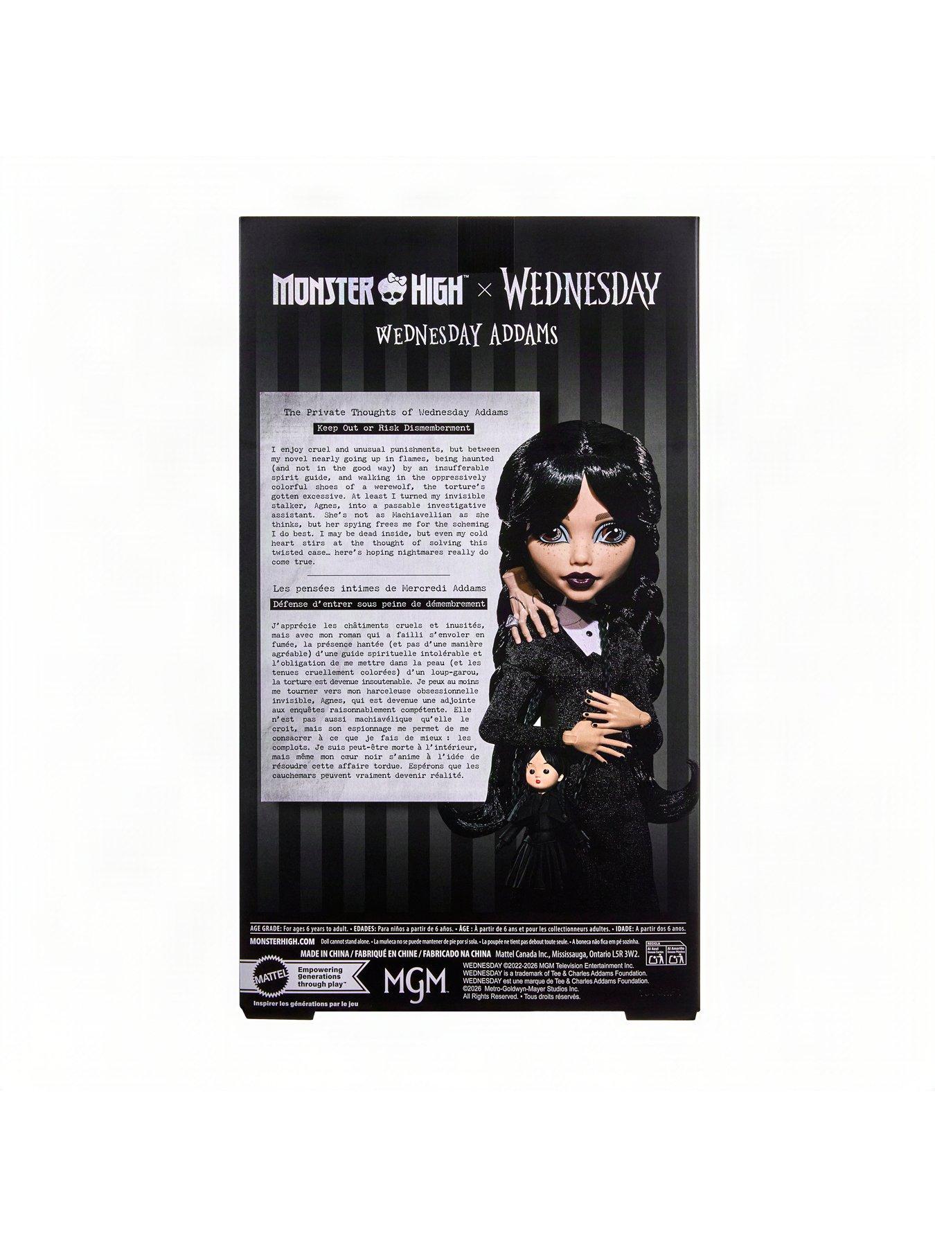 Image 7 of 7 of Monster High Poseable Wednesday Addams Doll Fashion Doll