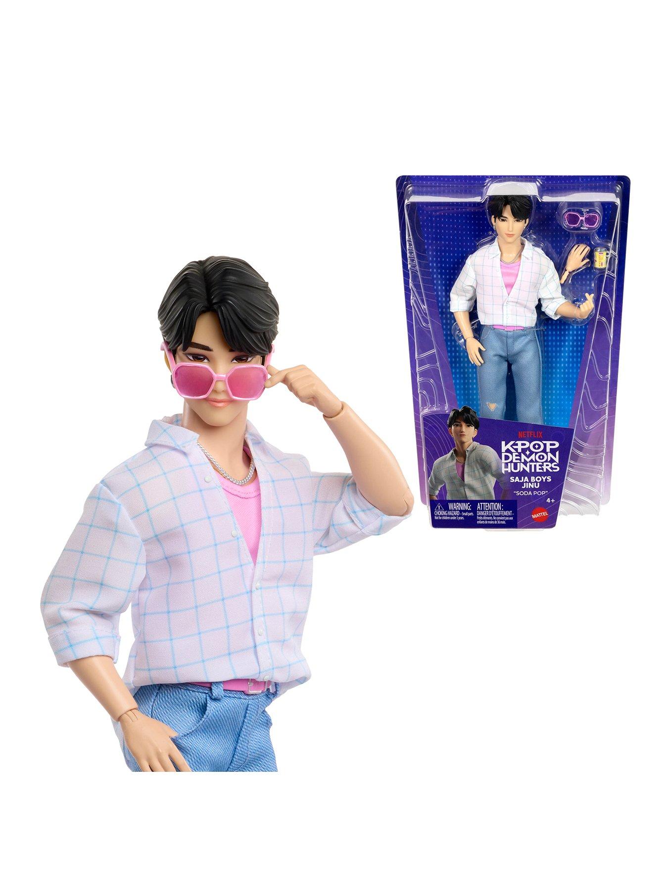 K-Pop Demon Hunters Saja Boys Jinu Soda Pop Fashion Doll With Pink Sunnies And Soda Can Accessories in One Colour