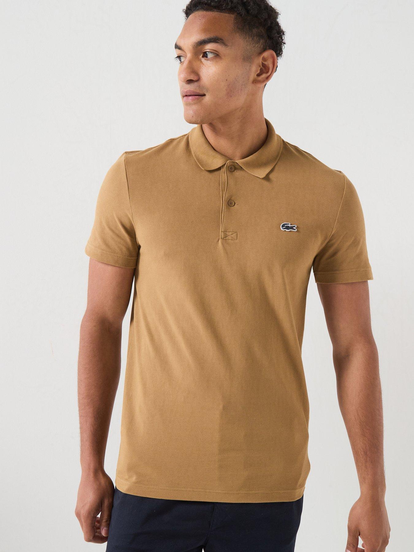 Lacoste Regular Fit Cotton Ottoman Polo Shirt - Brown