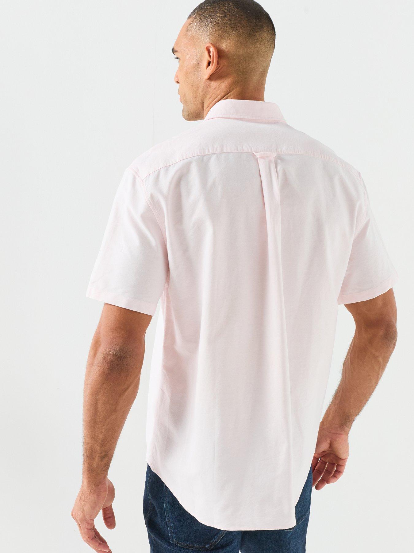 Image 2 of 6 of Lacoste Short Sleeve Oxford Shirt - Light Pink