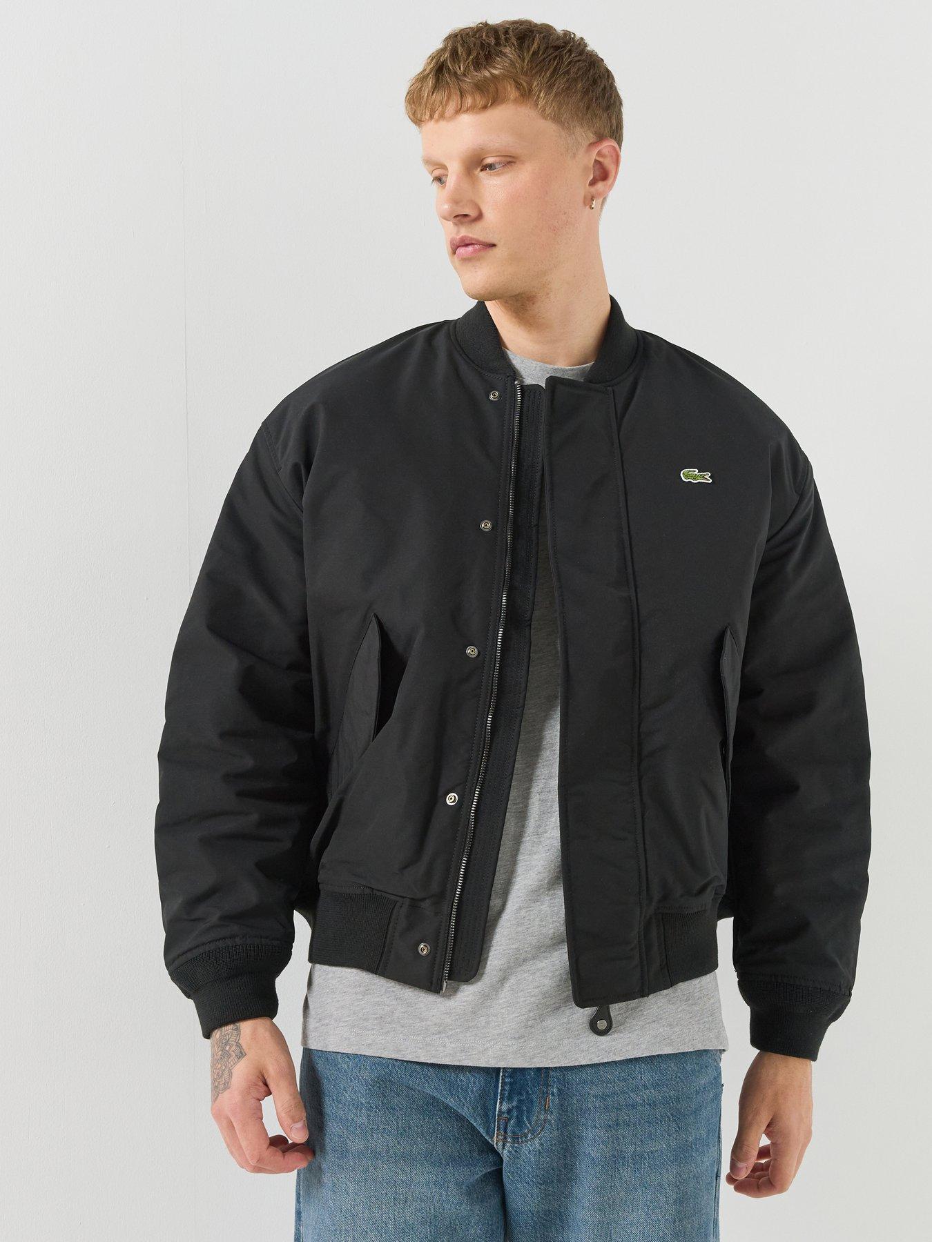 Image 1 of 6 of Lacoste Water Repellent Bomber Jacket - Black