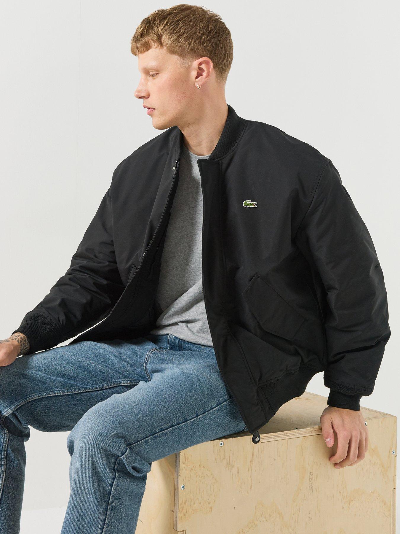 Image 4 of 6 of Lacoste Water Repellent Bomber Jacket - Black