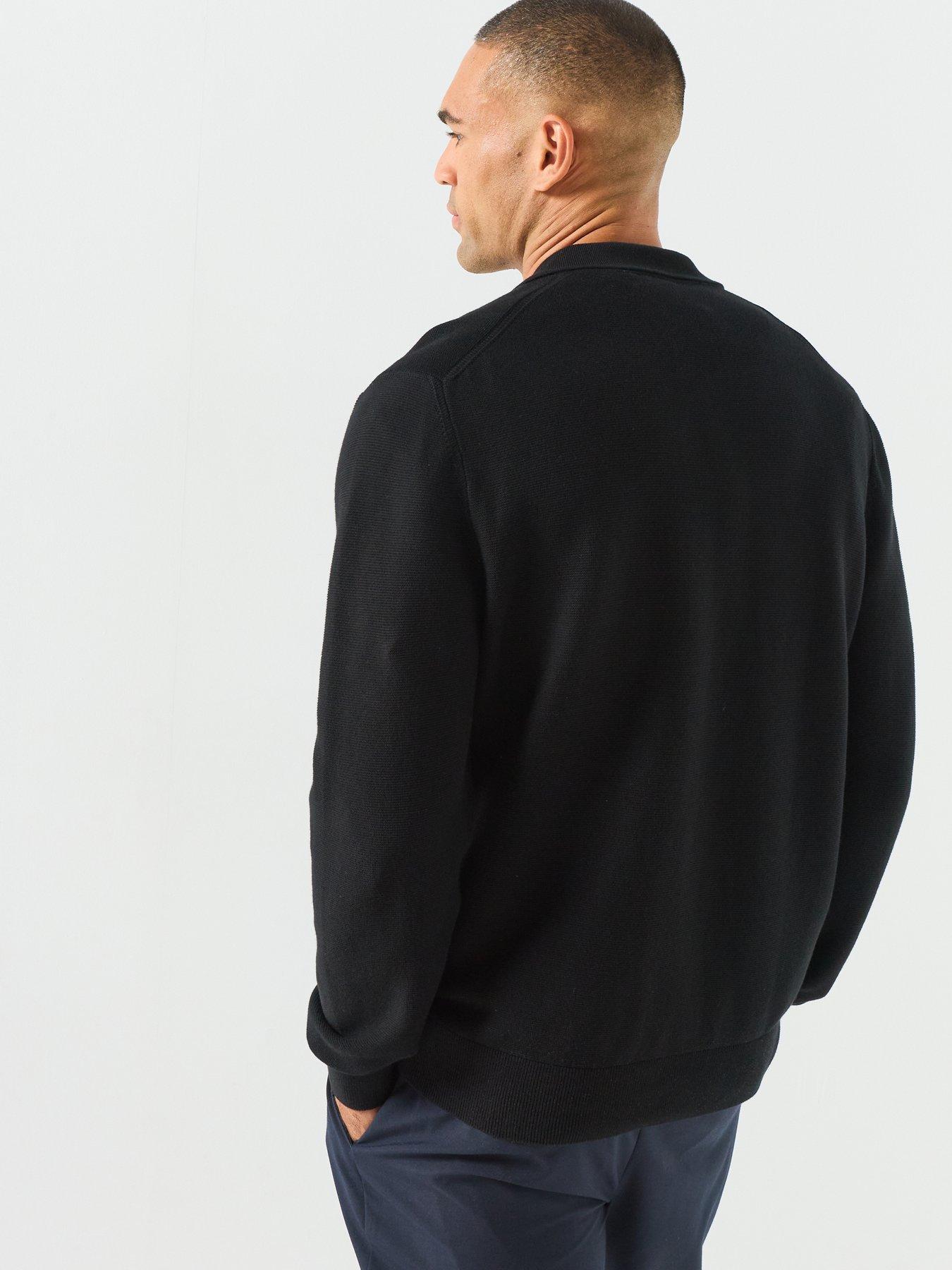 Image 2 of 6 of Lacoste Knitted Long Sleeve Polo Shirt - Black