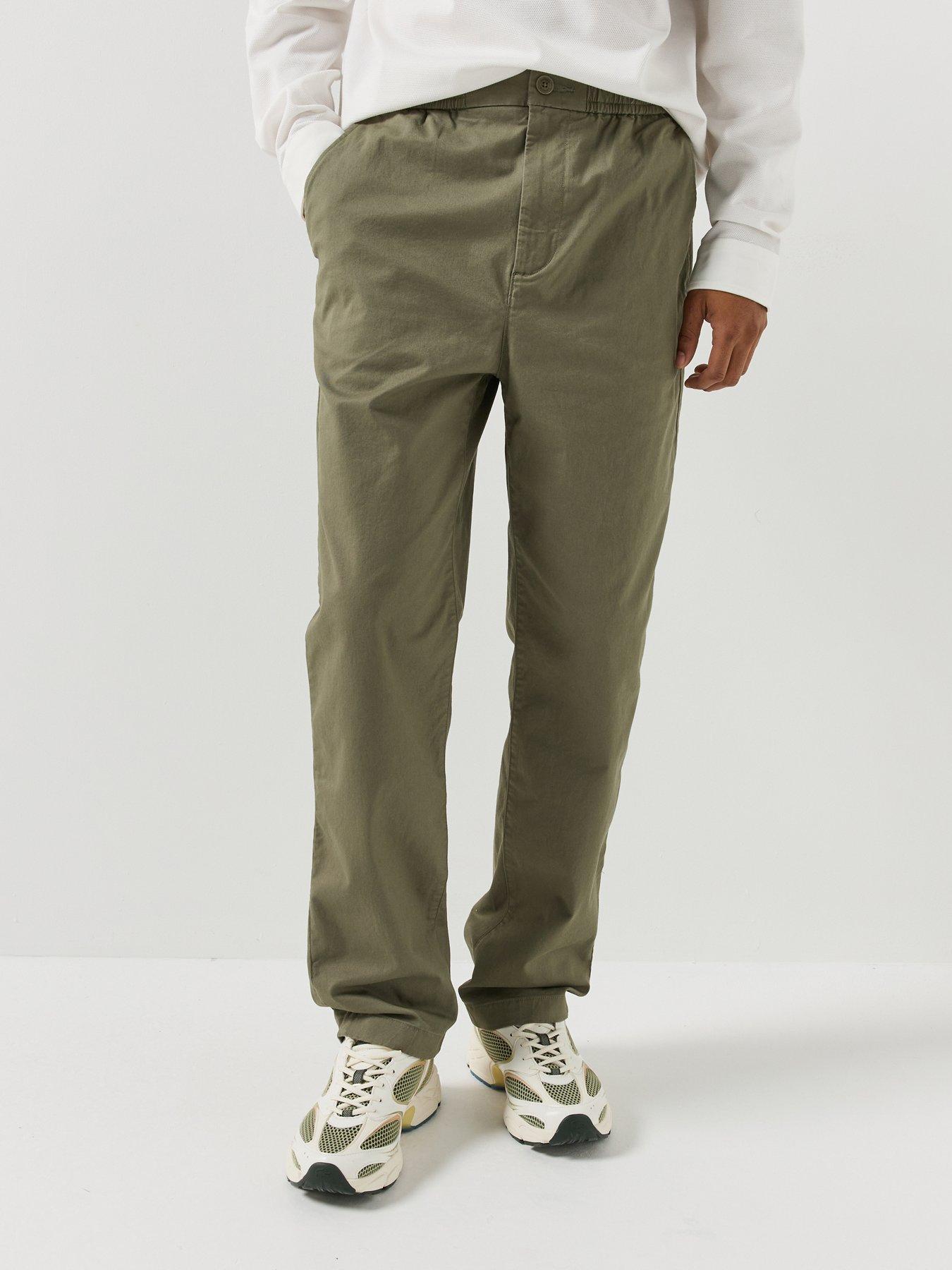 Image 1 of 5 of Lacoste Cotton Stretch Chino Joggers - Khaki