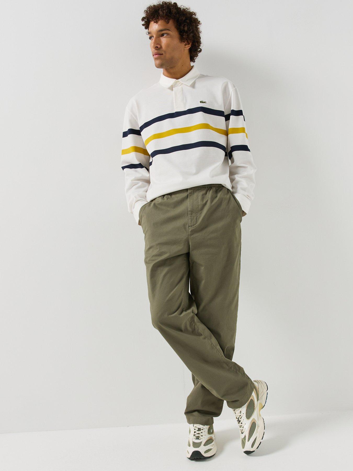 Image 4 of 5 of Lacoste Cotton Stretch Chino Joggers - Khaki