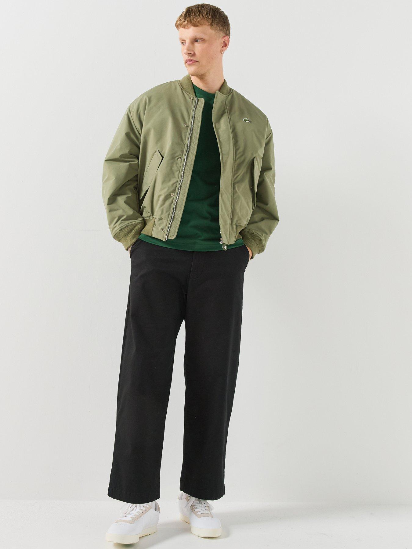 Image 3 of 6 of Lacoste Water Repellent Bomber Jacket - Khaki