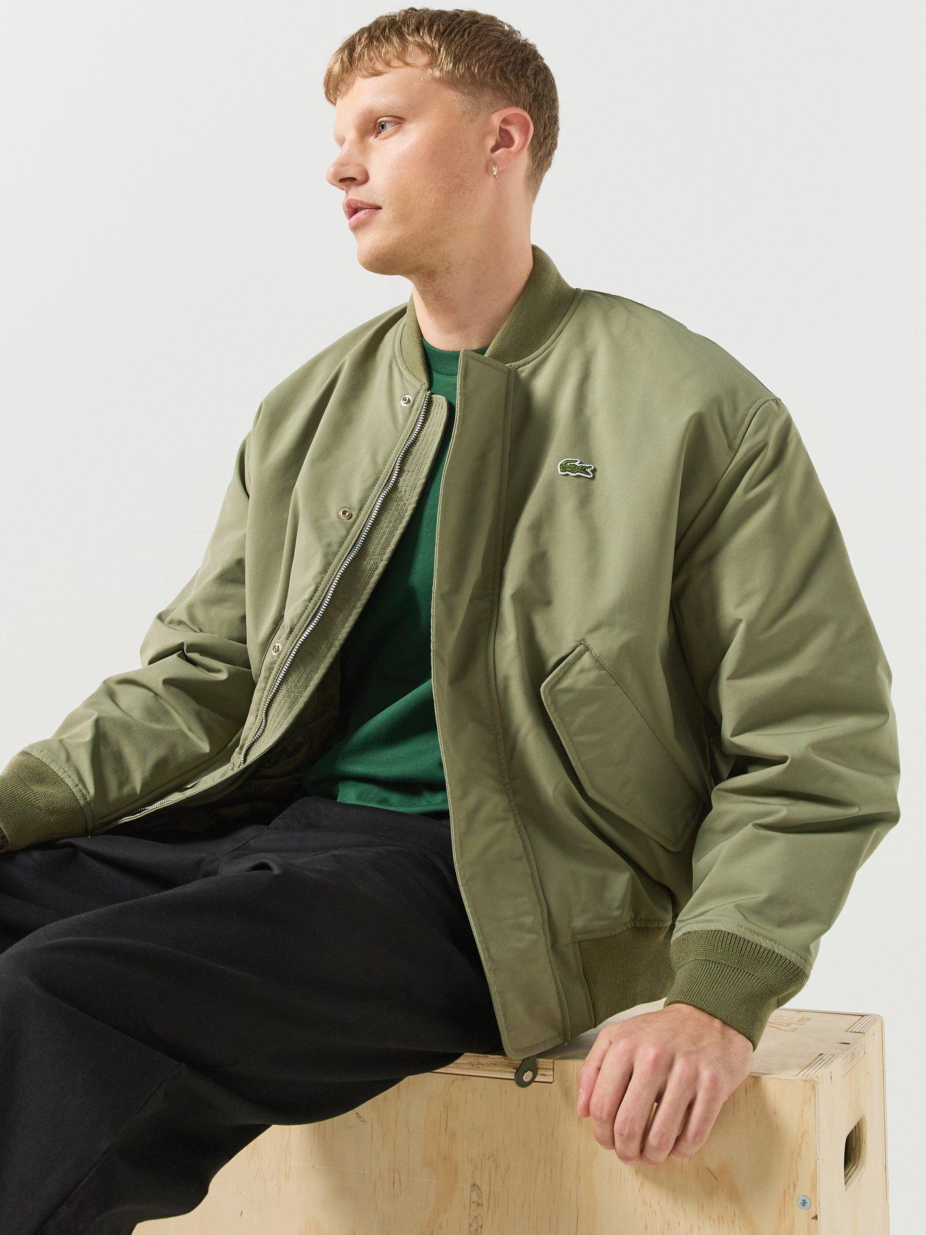 Image 4 of 6 of Lacoste Water Repellent Bomber Jacket - Khaki