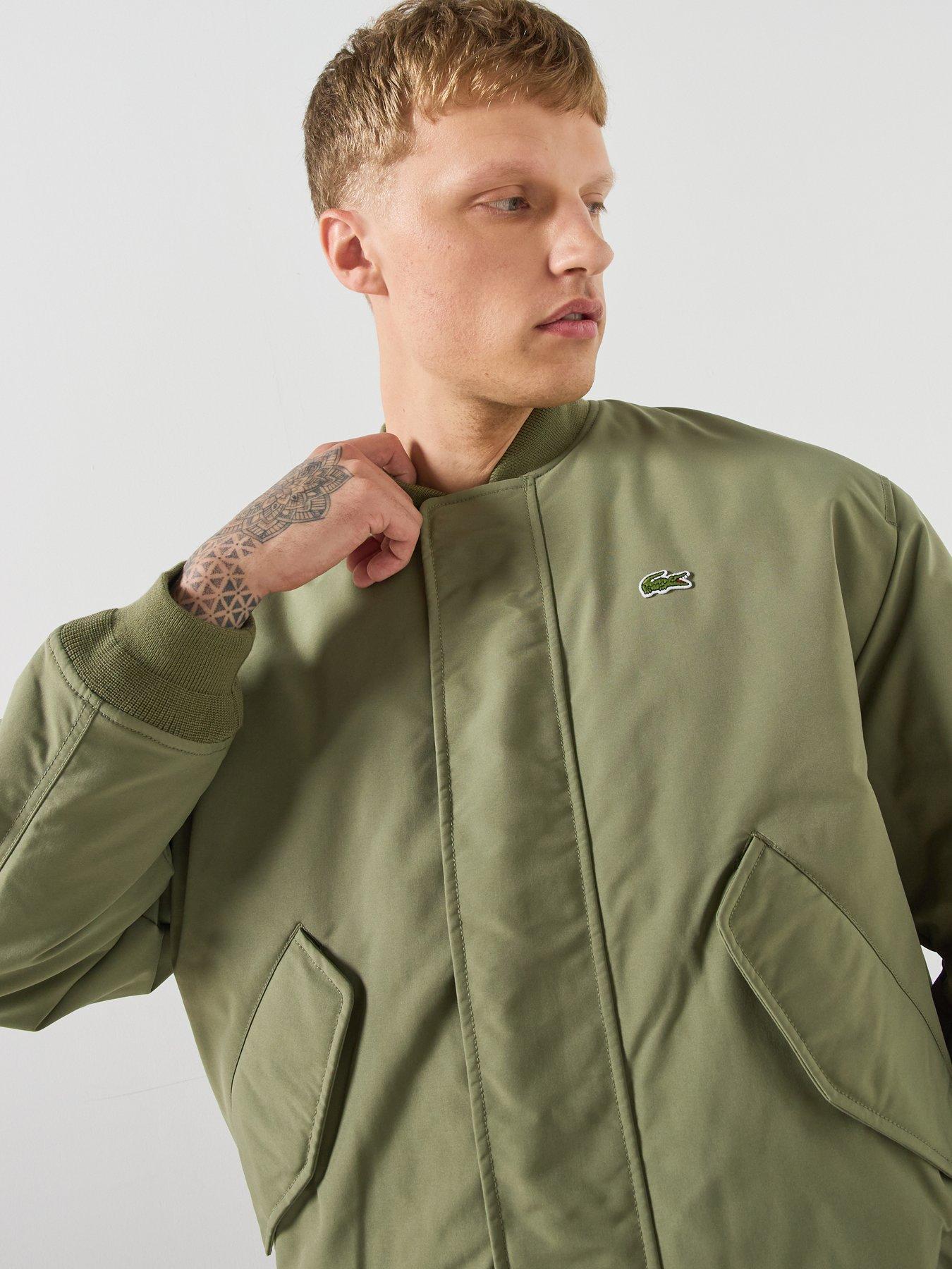 Image 5 of 6 of Lacoste Water Repellent Bomber Jacket - Khaki