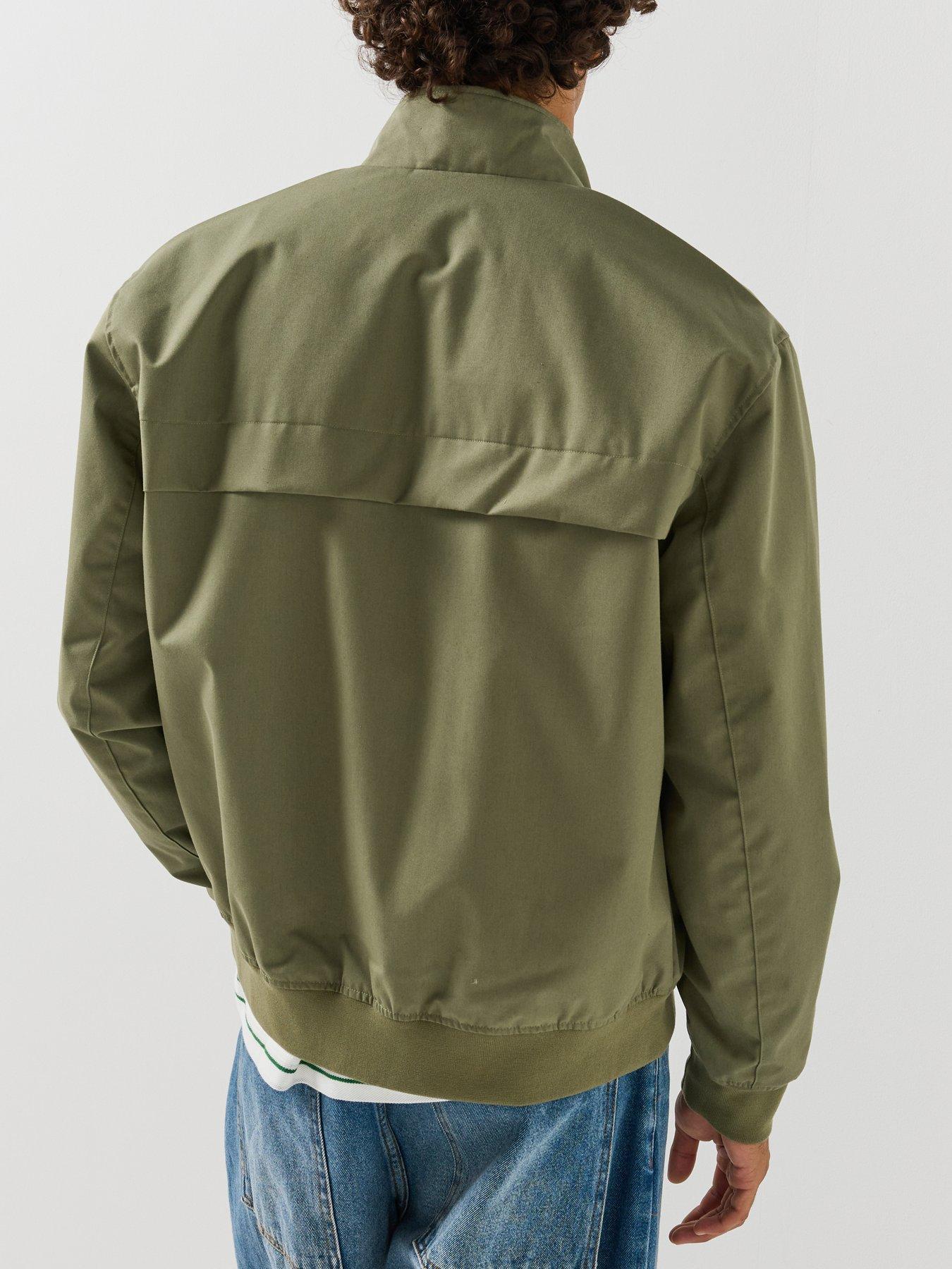 Image 2 of 6 of Lacoste Mens Water-Repellent Harrington Zip-Through Jacket - Khaki