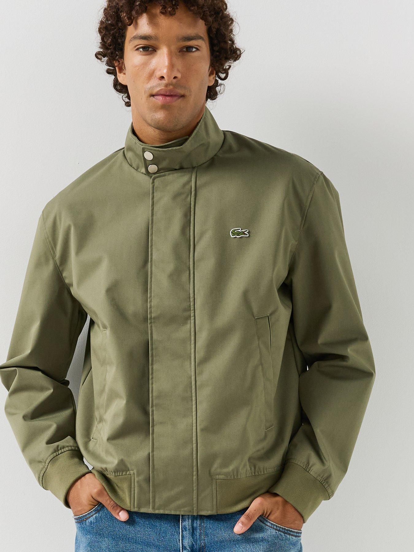 Image 5 of 6 of Lacoste Mens Water-Repellent Harrington Zip-Through Jacket - Khaki