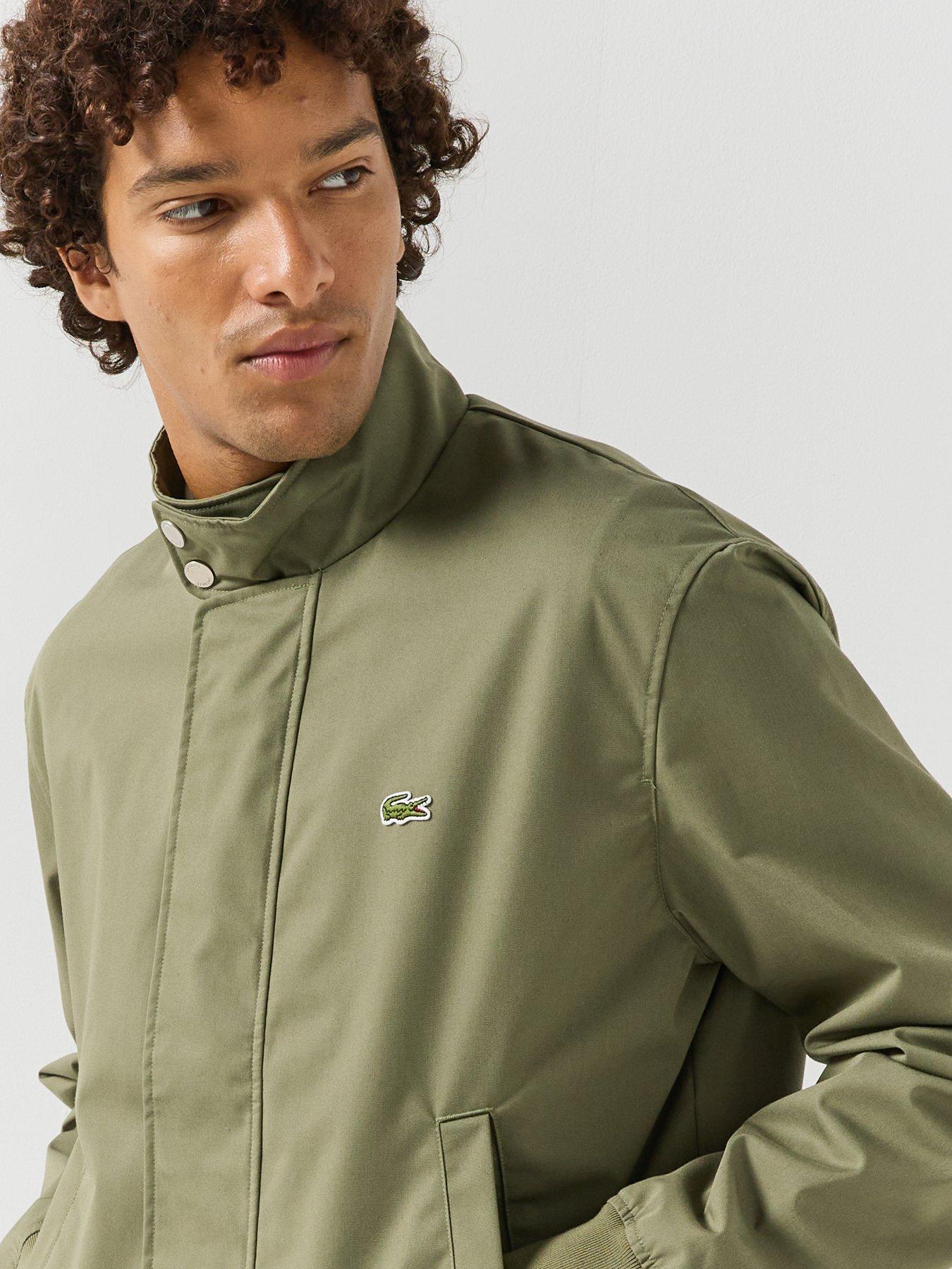 Image 6 of 6 of Lacoste Mens Water-Repellent Harrington Zip-Through Jacket - Khaki