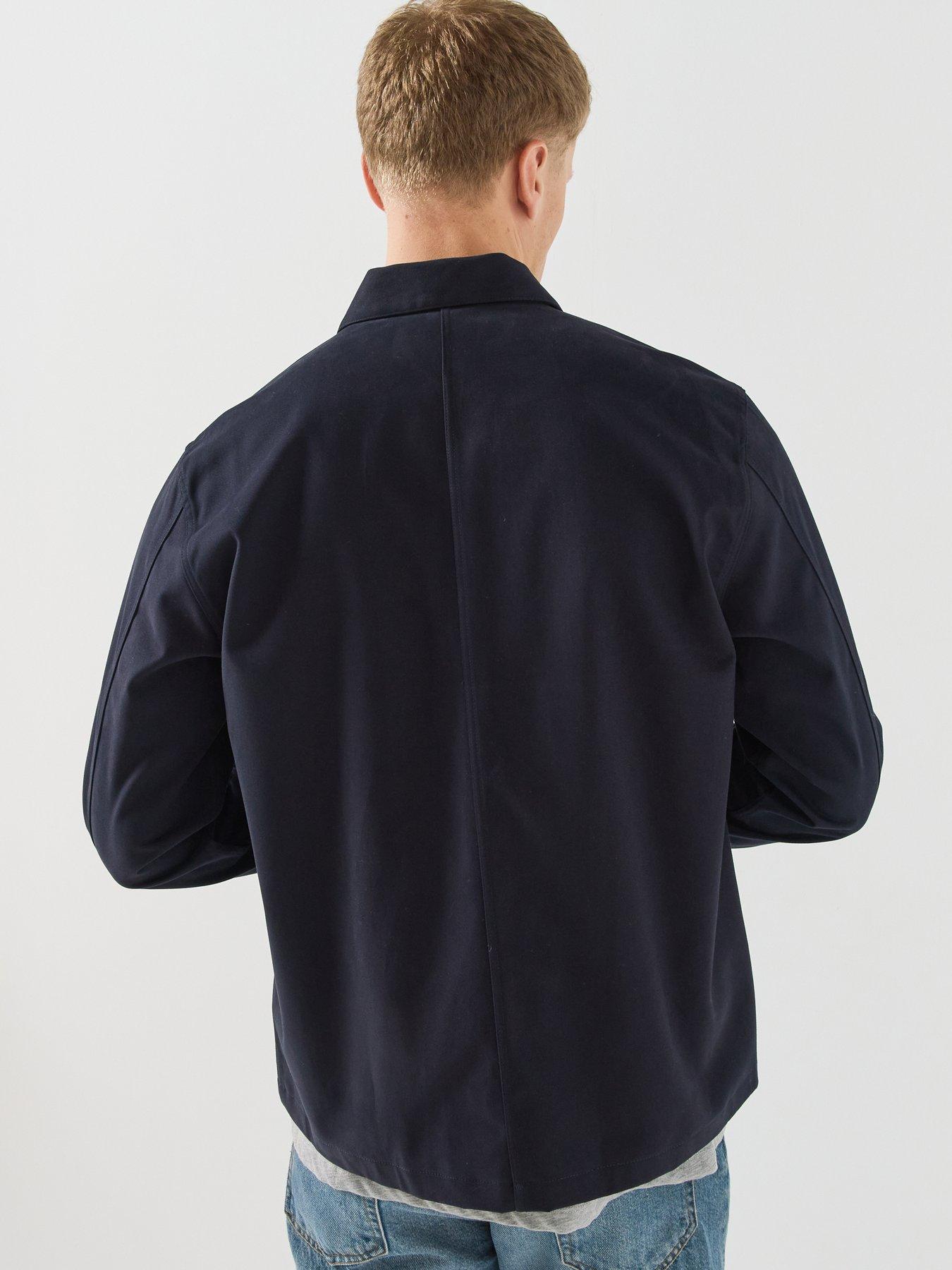 Image 2 of 6 of Lacoste Twill Brushed Cotton Overshirt - Navy