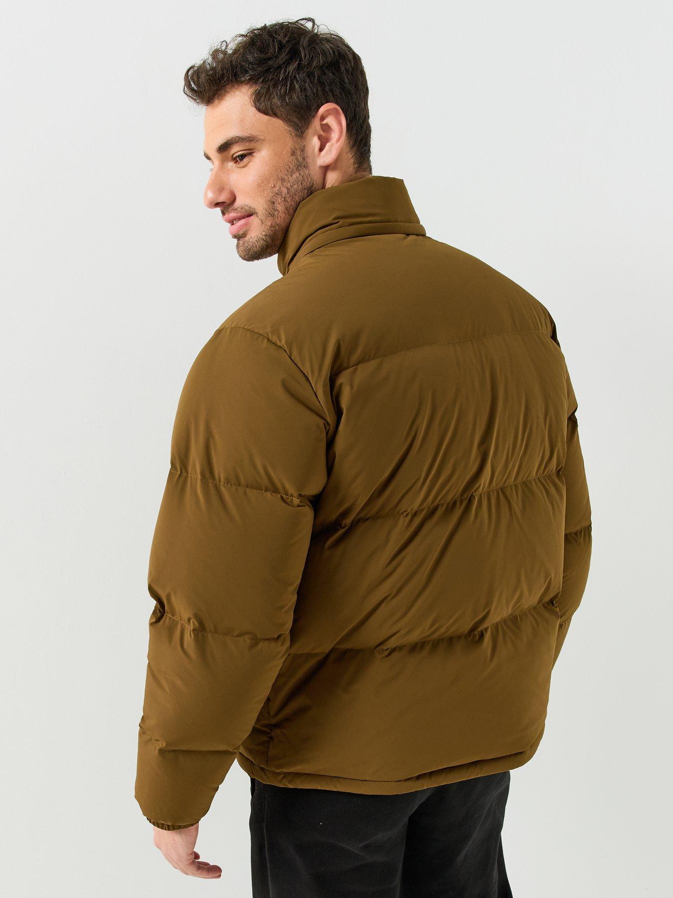Image 2 of 6 of Lacoste Water Repellent Hooded Down Jacket - Brown