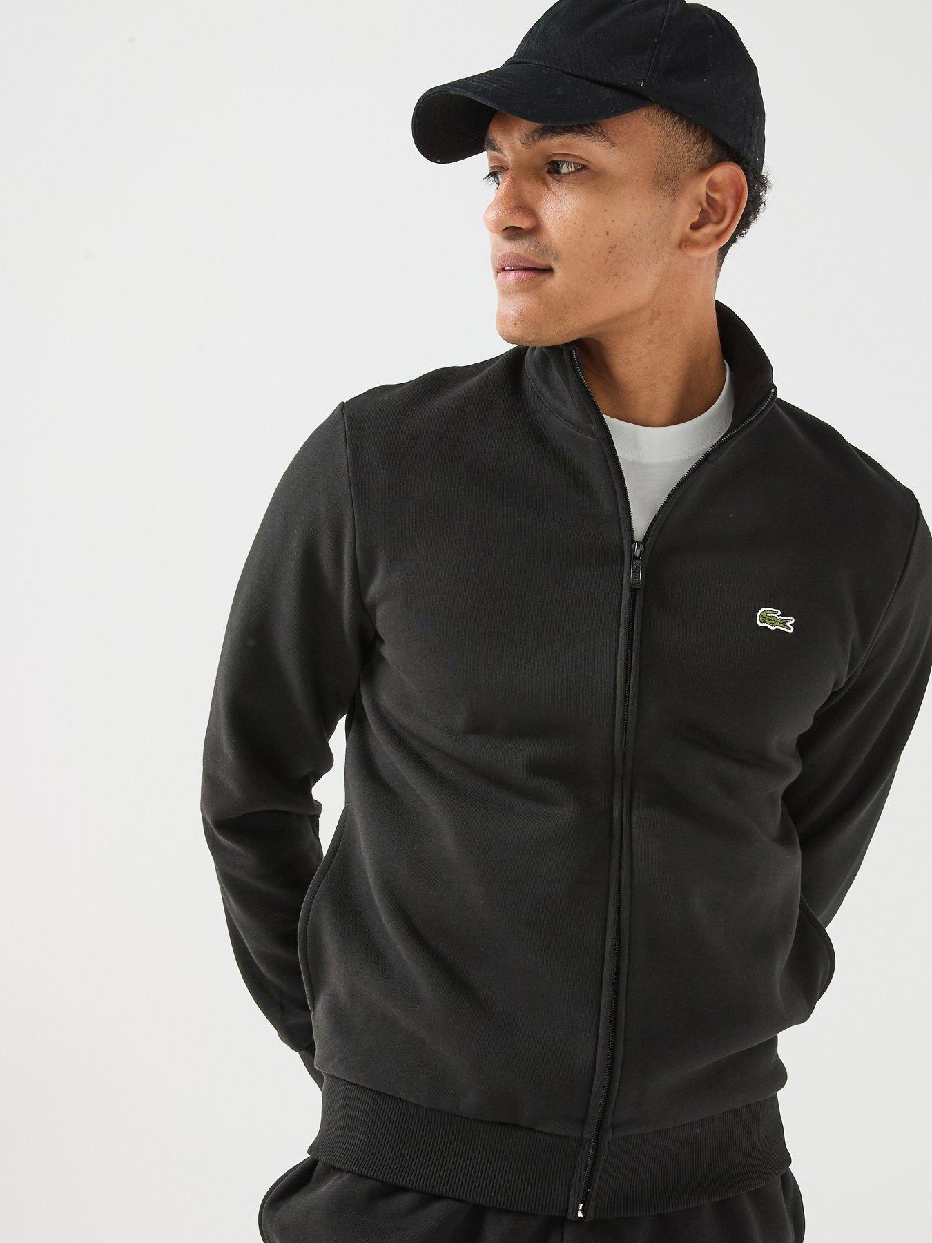 Lacoste Brushed Fleece Full Zip Sweat - Black