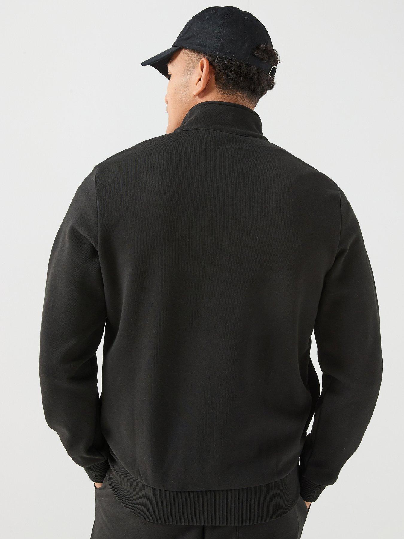 Image 2 of 6 of Lacoste Brushed Fleece Full Zip Jacket - Black