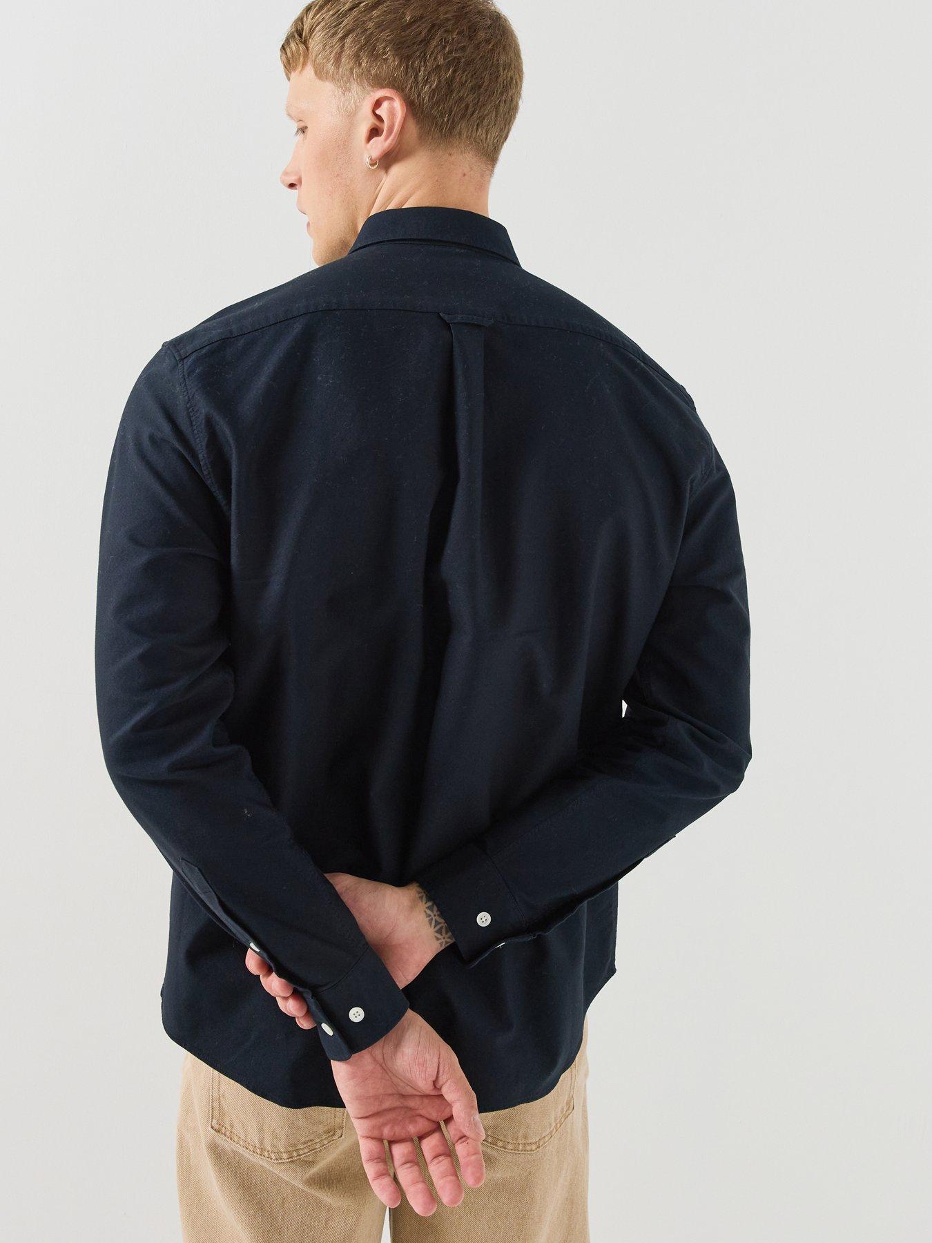 Image 2 of 6 of Lacoste Mens Button-Down Collar Oxford Cotton Shirt - Navy
