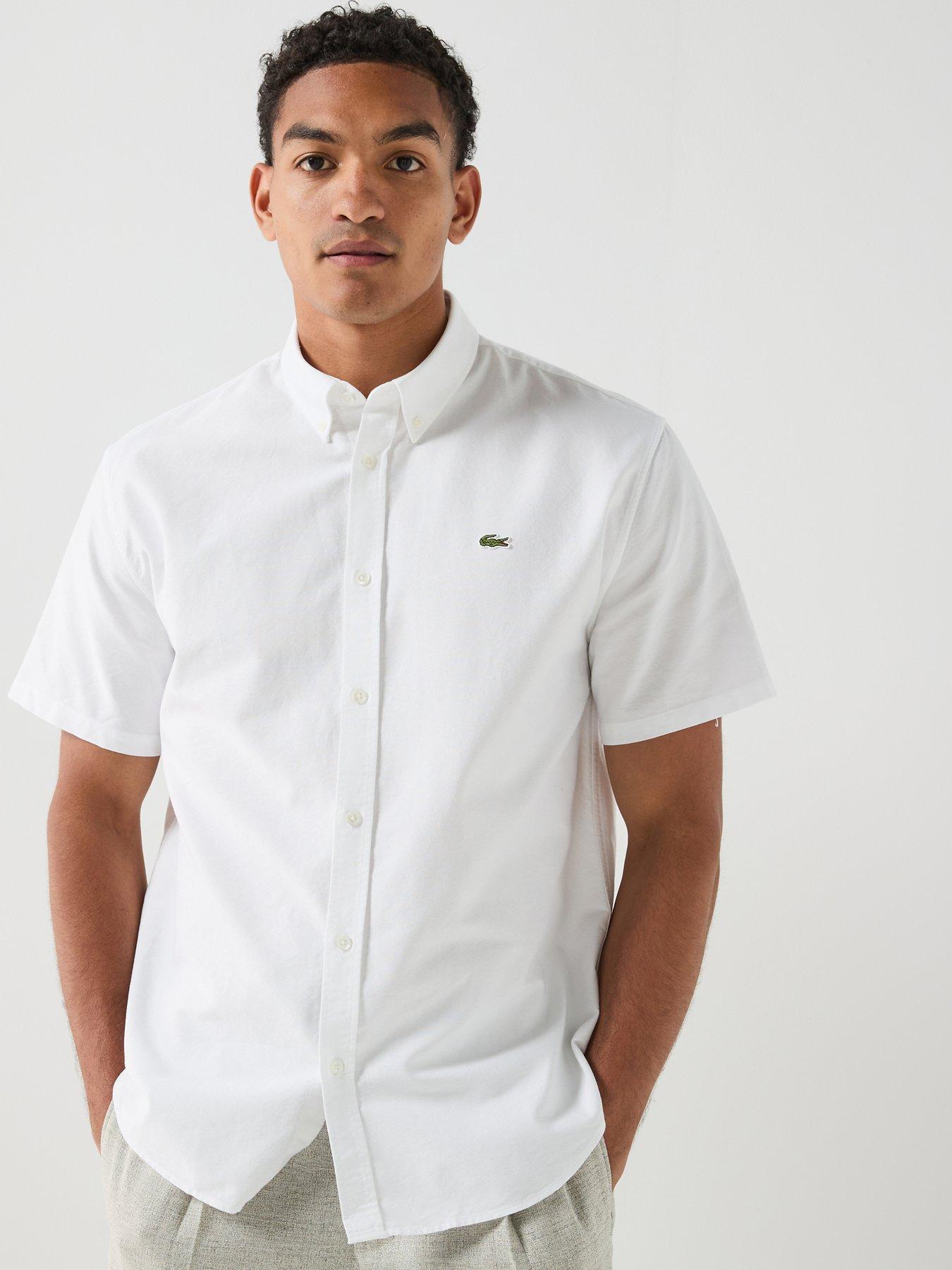 Lacoste Short Sleeve Oxford Shirt - White