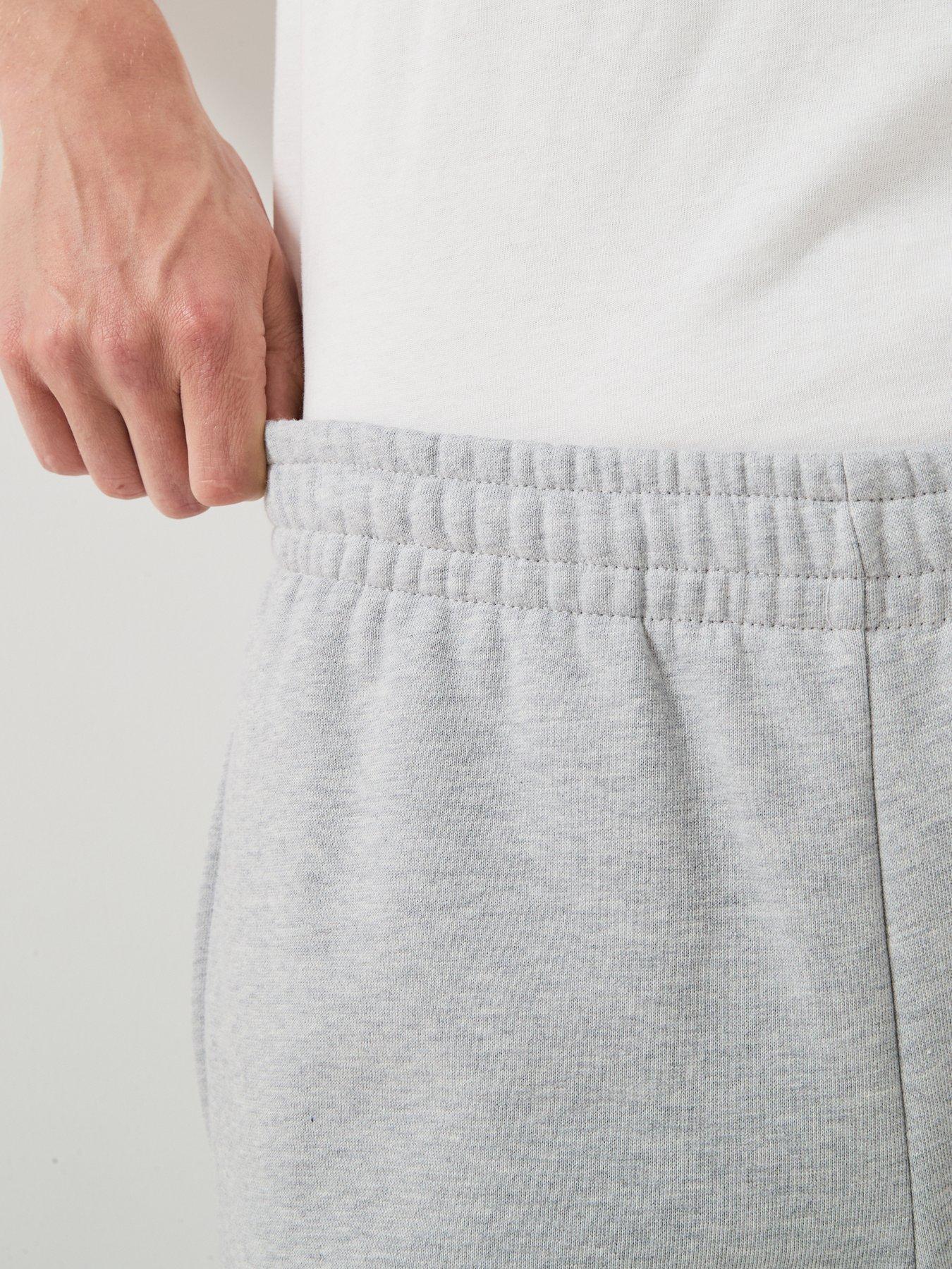 Image 6 of 6 of Lacoste Regular Fit Brushed Fleece Cuffed Joggers - Light Grey