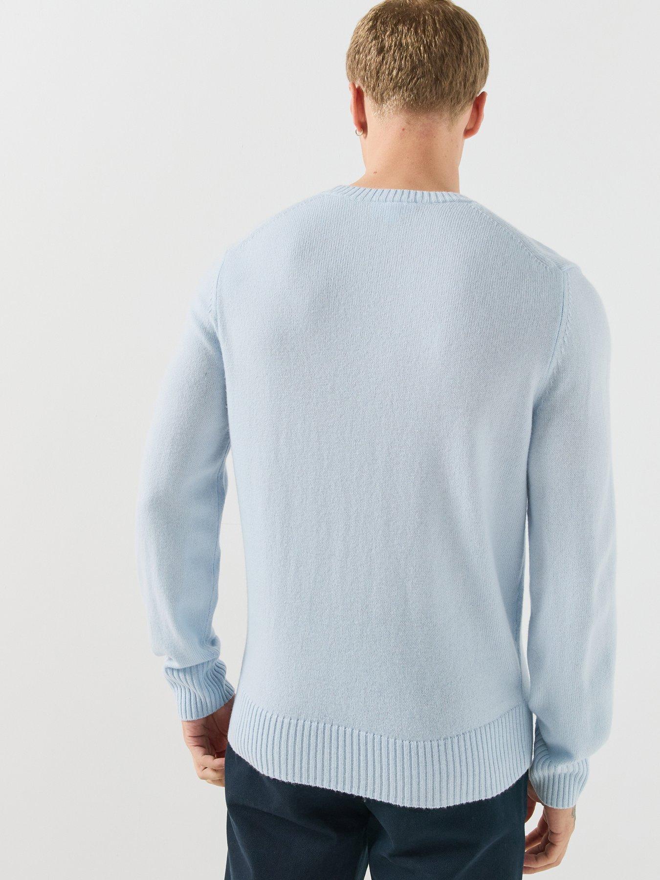 Image 2 of 6 of Lacoste 100% Wool Knitted Jumper - Light Blue