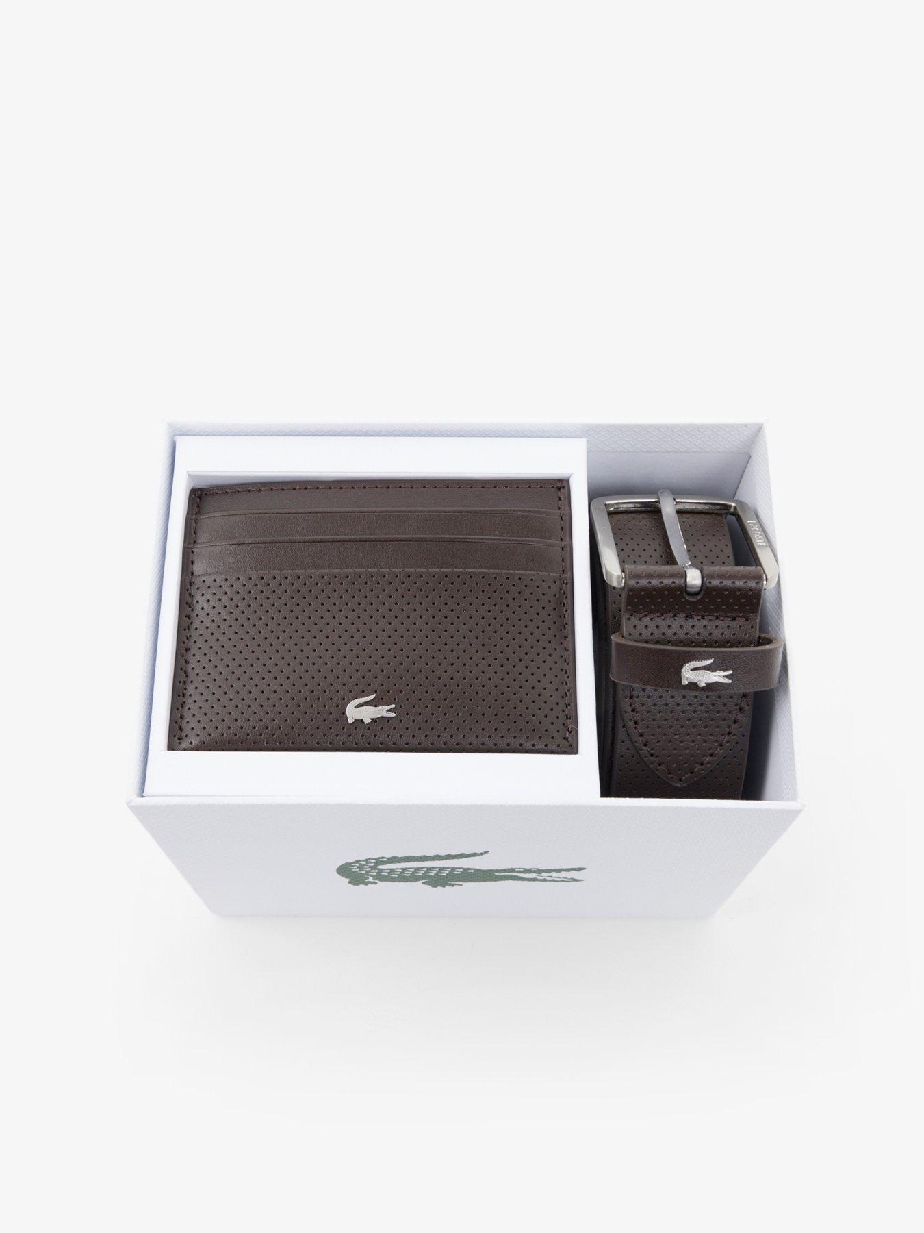 Image 5 of 5 of Lacoste Leather Belt And Card Holder Gift &nbsp;Set - Brown