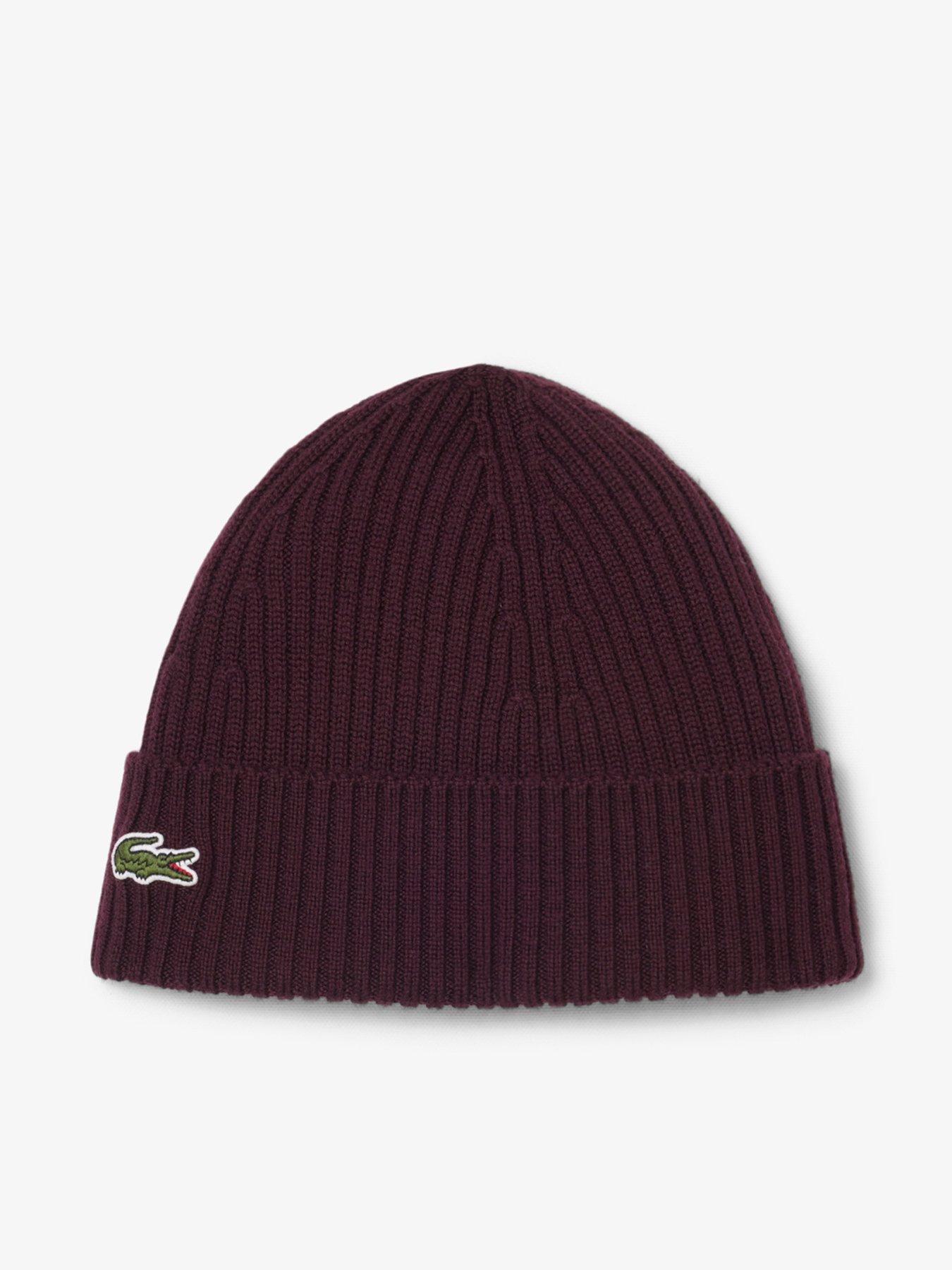 Image 1 of 2 of Lacoste Wool Beanie - Red