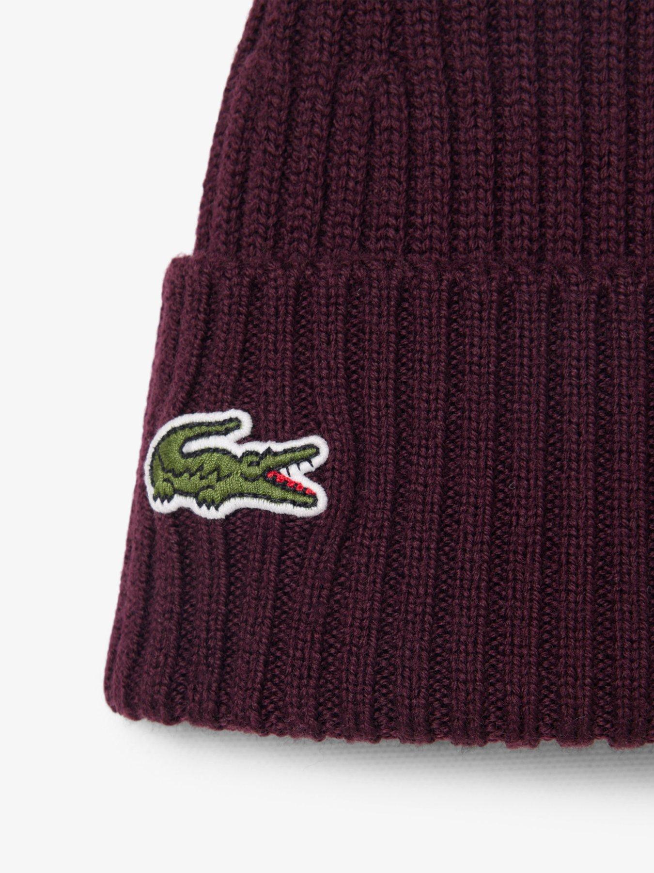 Image 2 of 2 of Lacoste Wool Beanie - Red