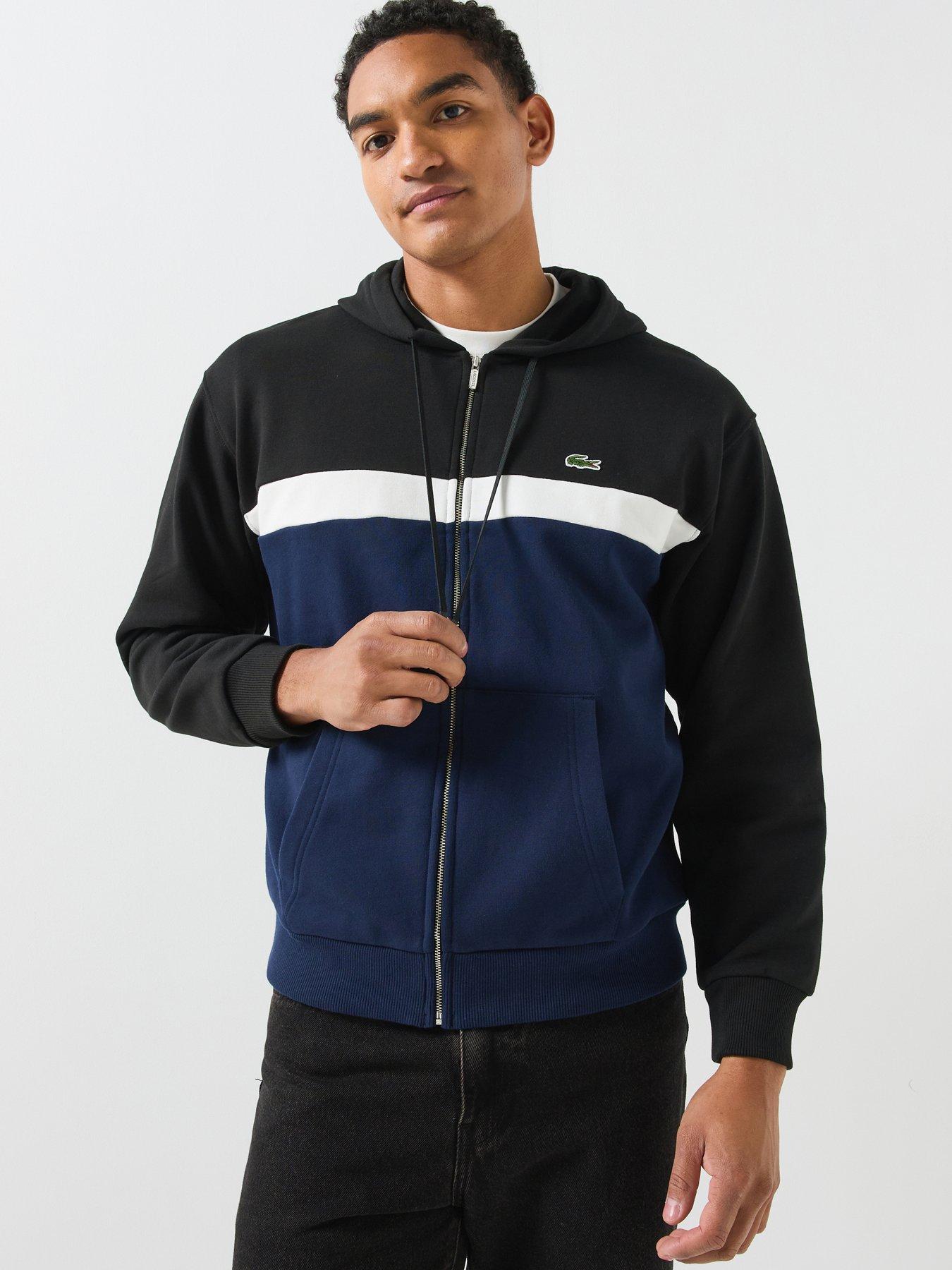 Lacoste Colour Block Full Zipped Hoodie - Black