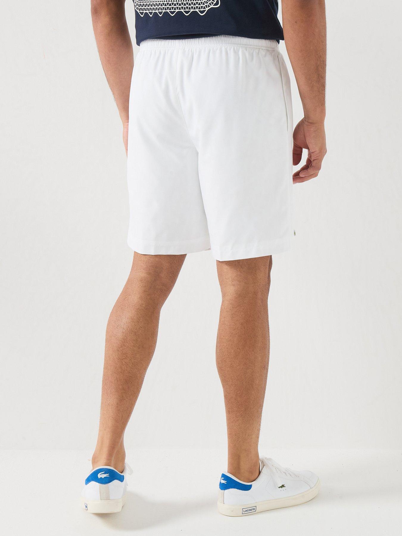 Image 2 of 4 of Lacoste Woven Drawstring Shorts - White