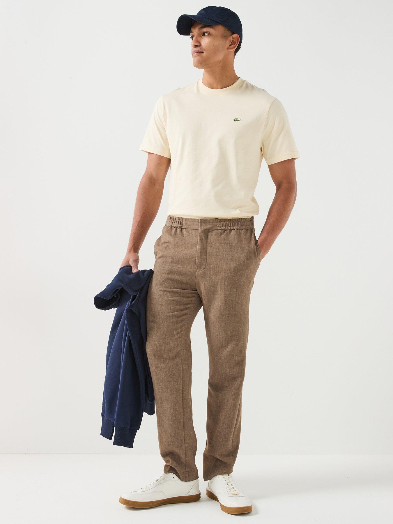 Image 3 of 6 of Lacoste Mid Weight Cotton T-Shirt - Beige