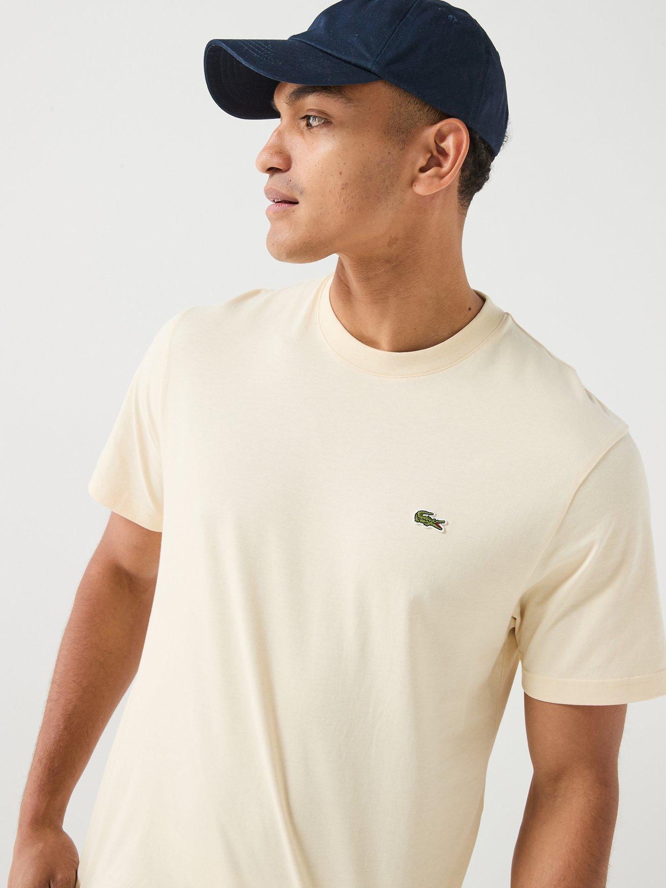 Image 4 of 6 of Lacoste Mid Weight Cotton T-Shirt - Beige