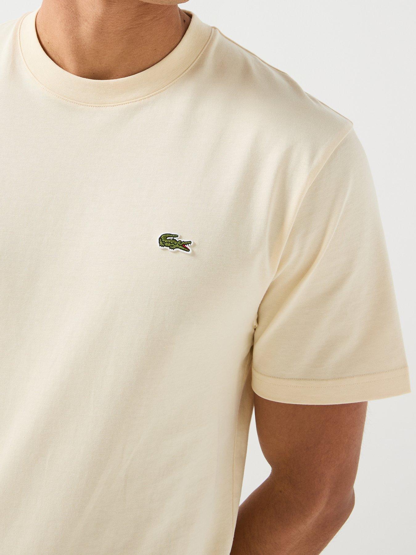 Image 5 of 6 of Lacoste Mid Weight Cotton T-Shirt - Beige