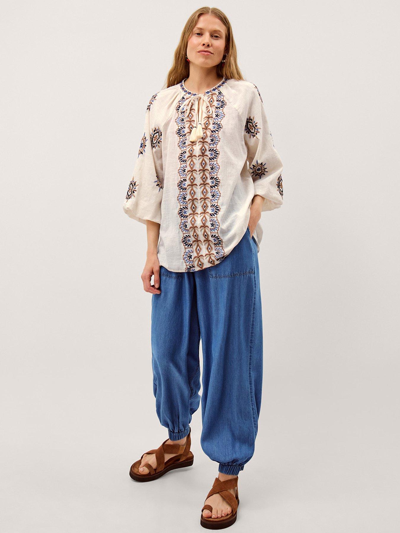 Image 3 of 5 of Monsoon Zoey Emb Top - Cream