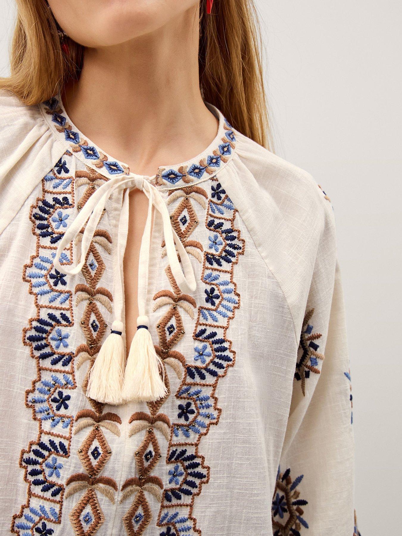 Image 4 of 5 of Monsoon Zoey Emb Top - Cream