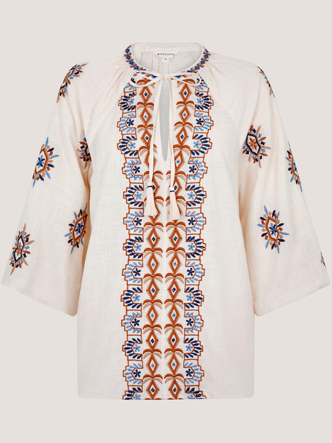 Image 5 of 5 of Monsoon Zoey Emb Top - Cream