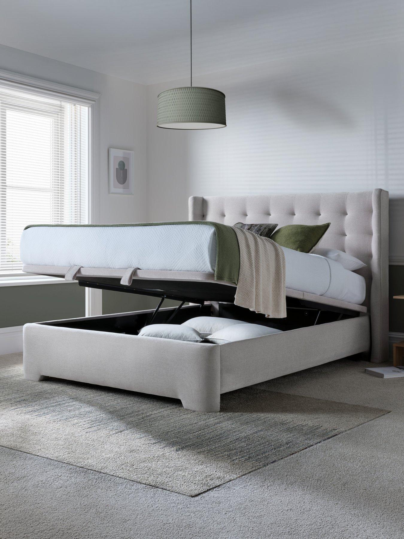 Image 3 of 5 of The Very Collection Phillipe End Lift Up Ottoman Storage&nbsp;Bed with Aspire&nbsp;Mattress Options (Buy &amp; SAVE!) - Cream