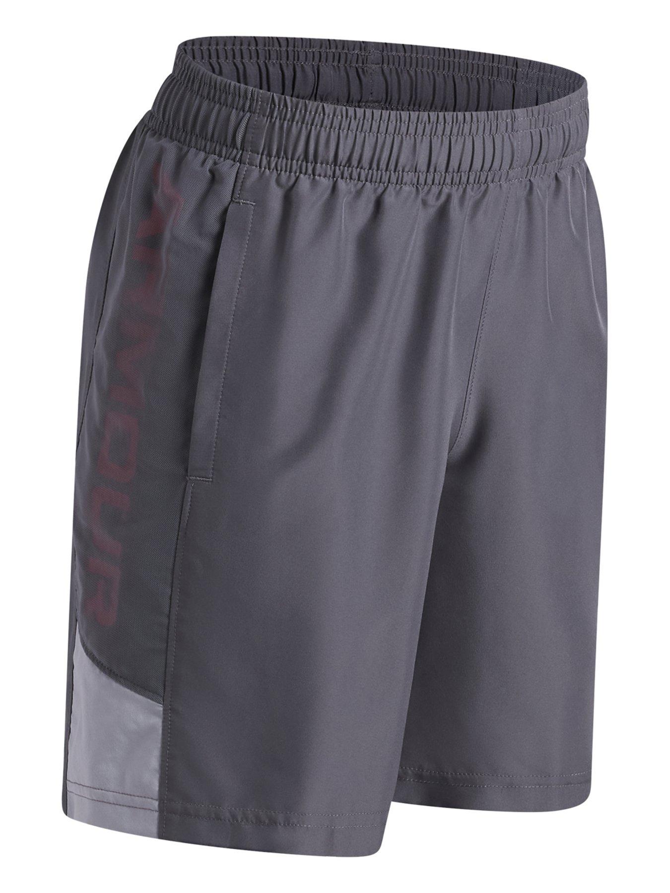 Image 3 of 3 of UNDER ARMOUR Boys Training Tech Utility Woven Shorts - Grey